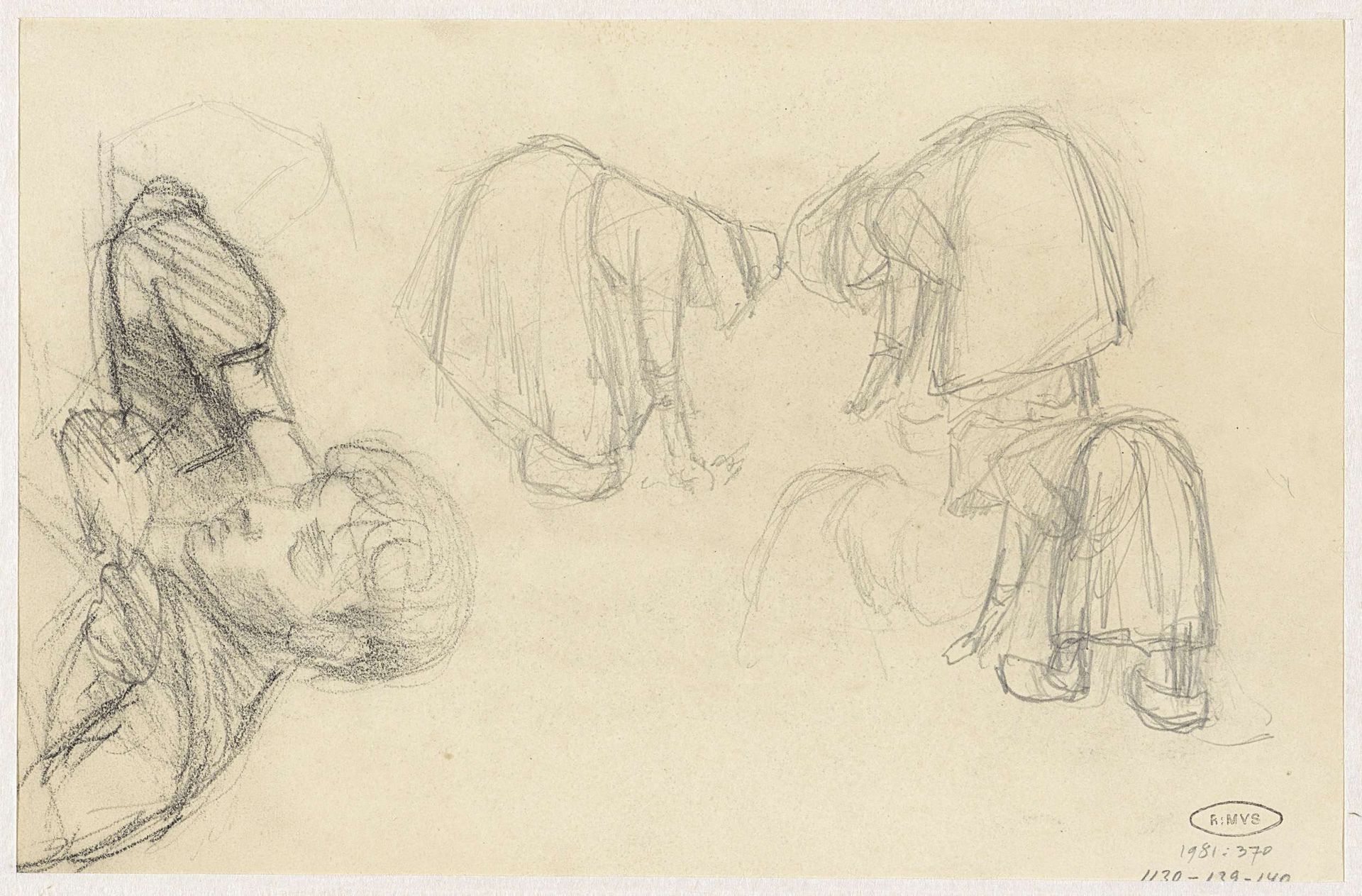 Figuurstudies by Jozef Israëls