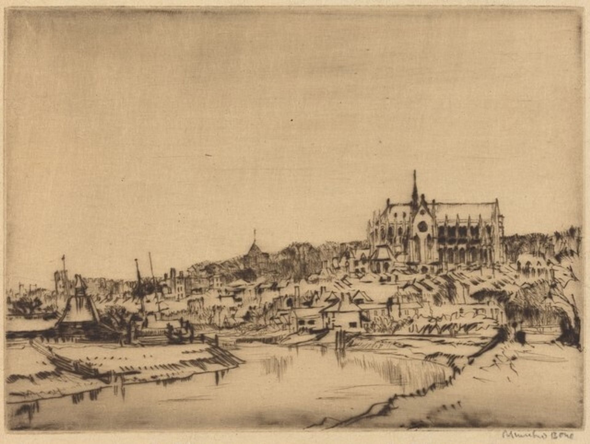 Arundel, Sussex by Muirhead Bone