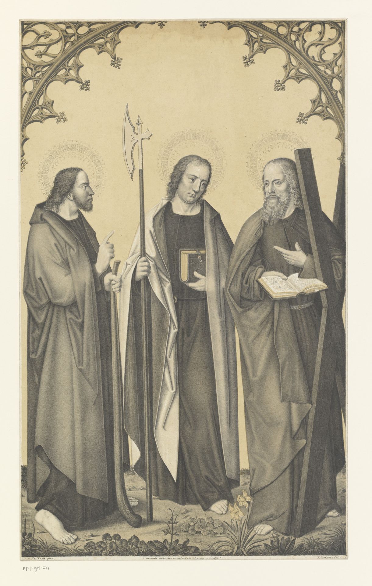 Heilige Jacobus de jongere, Mattheus en Andreas by Johann Nepomuk Strixner