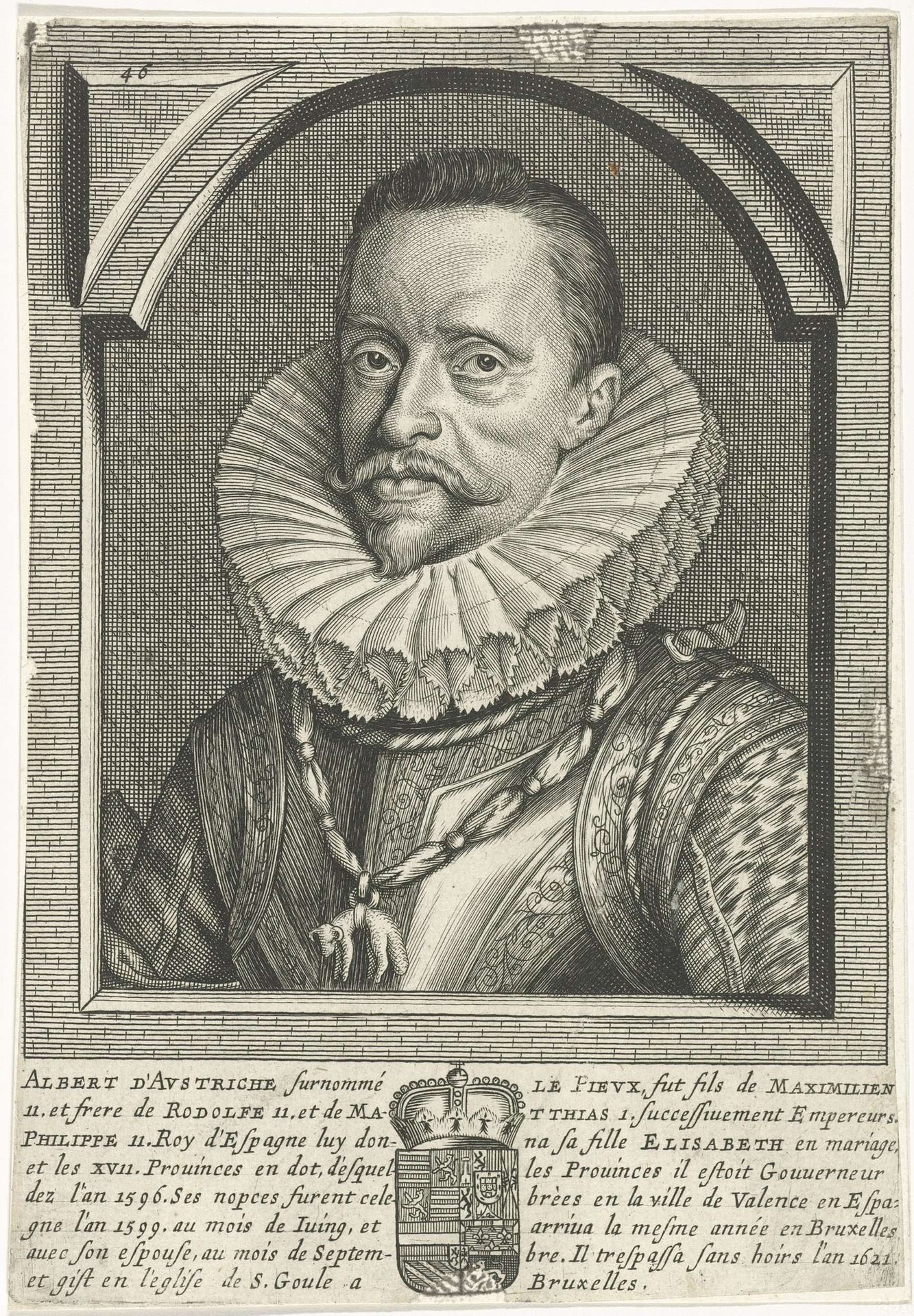 Portret van aartshertog Albrecht van Oostenrijk by Cornelis Meyssens