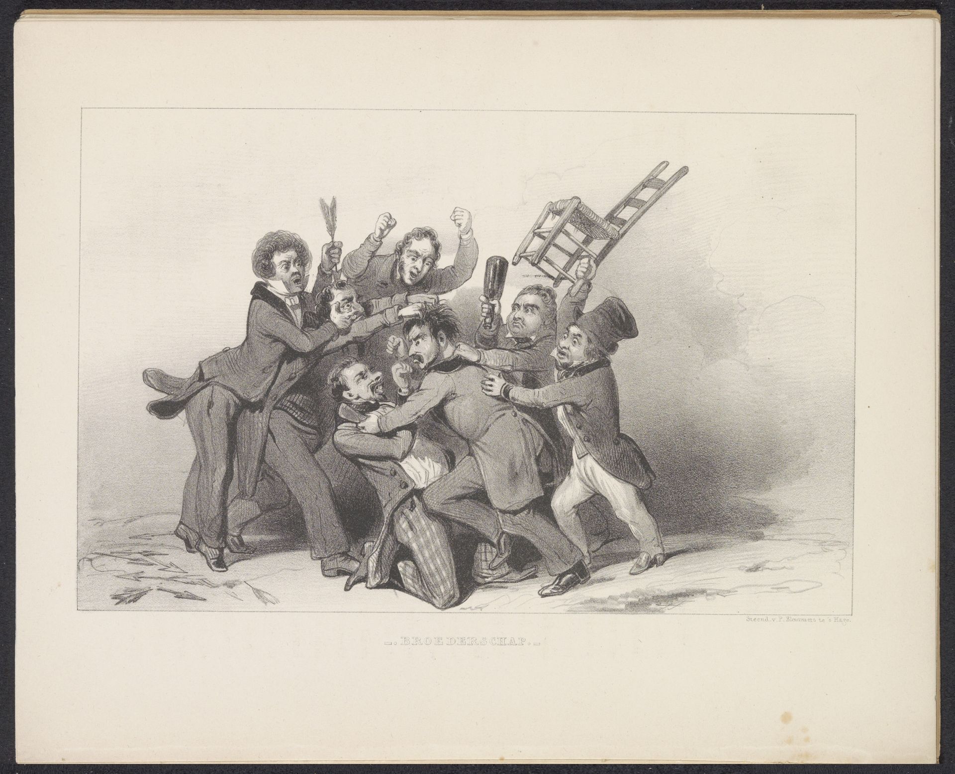 Zogenaamde broederschap onder de revolutionairen, 1848 by Carel Christiaan Antony Last