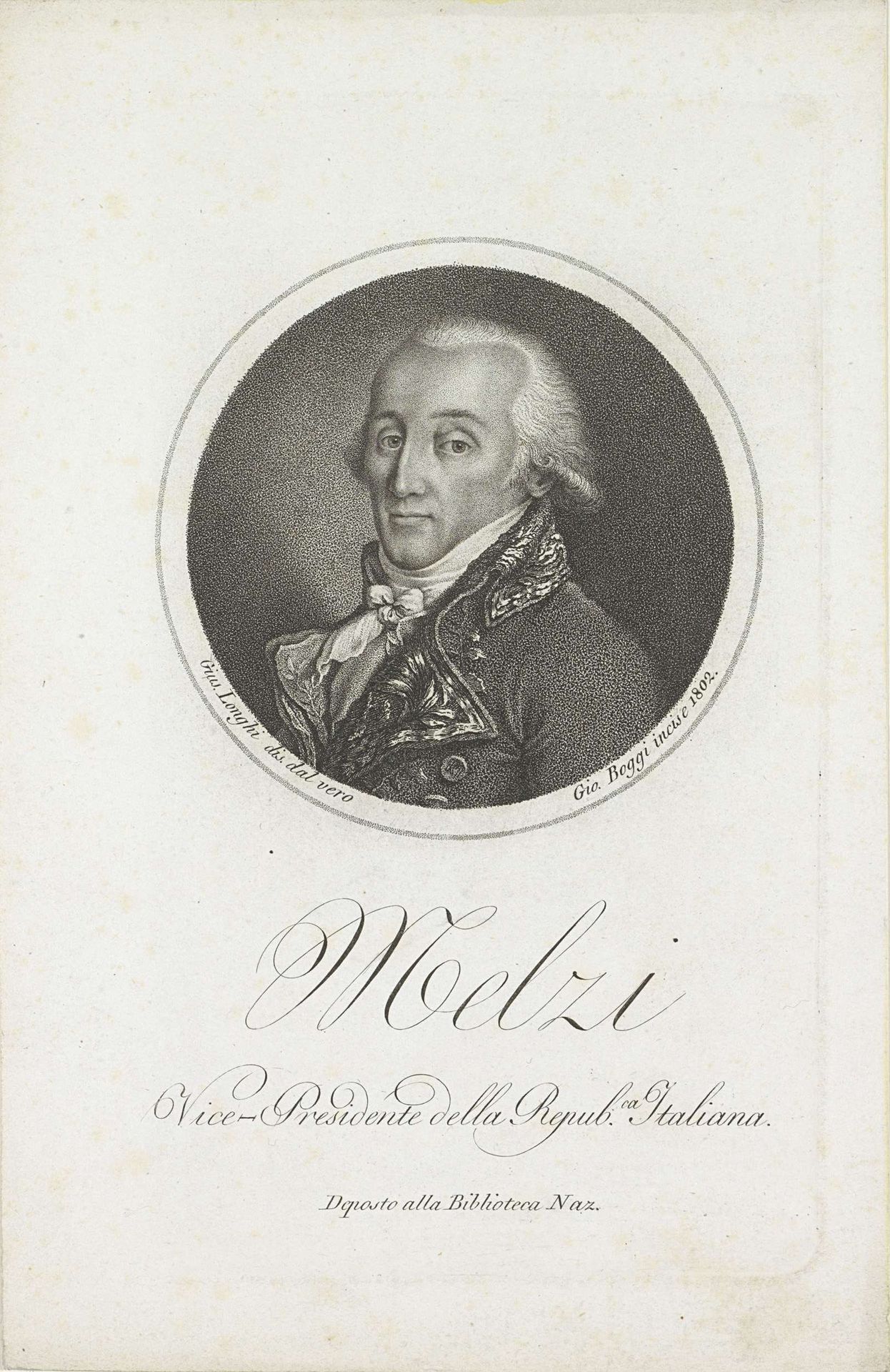 Portret van Francesco Melzi d'Eril, vice-president van de Italiaanse Republiek by Giovanni Boggi
