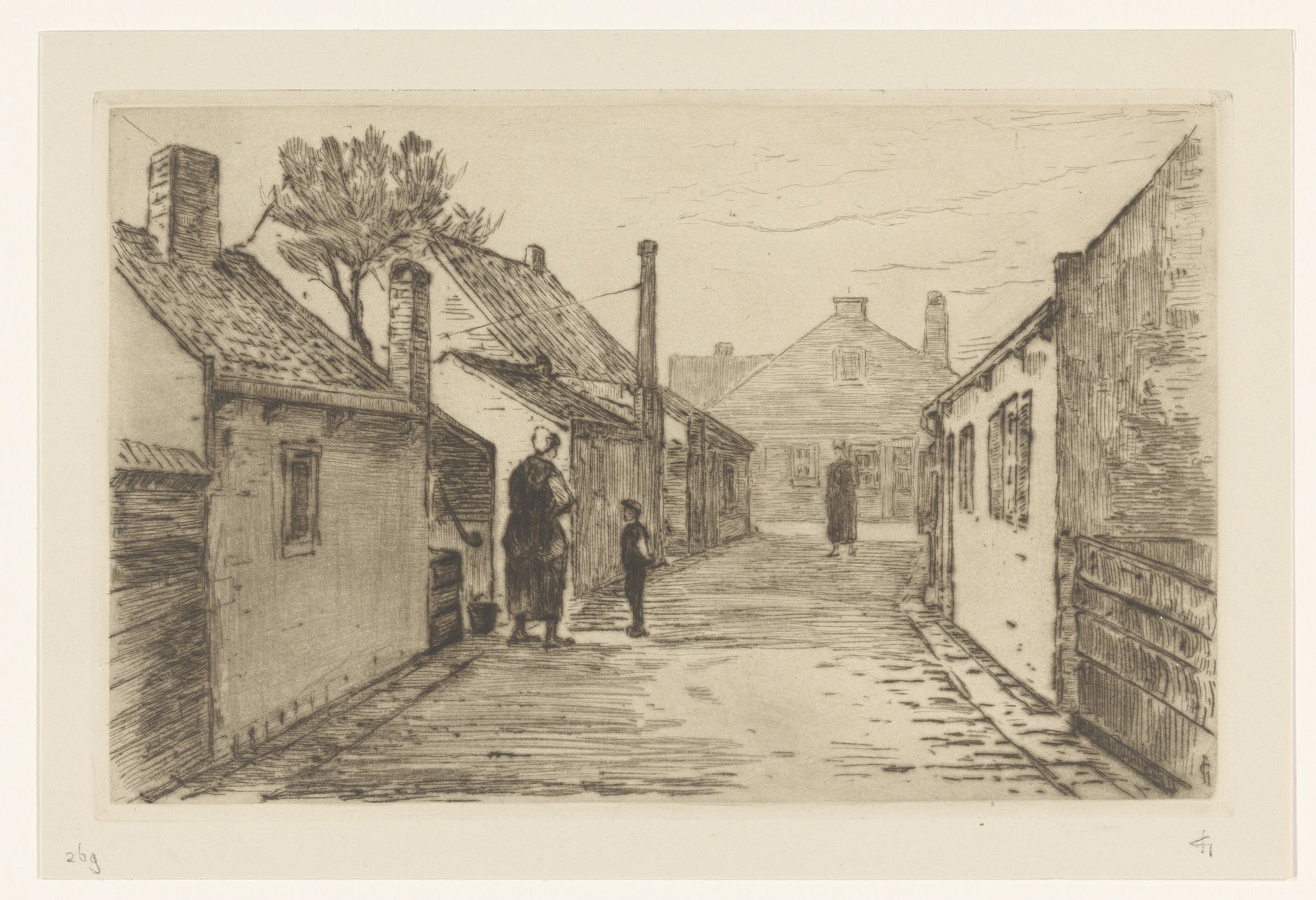 Straatgezicht in Katwijk by Carel Nicolaas Storm van 's-Gravesande