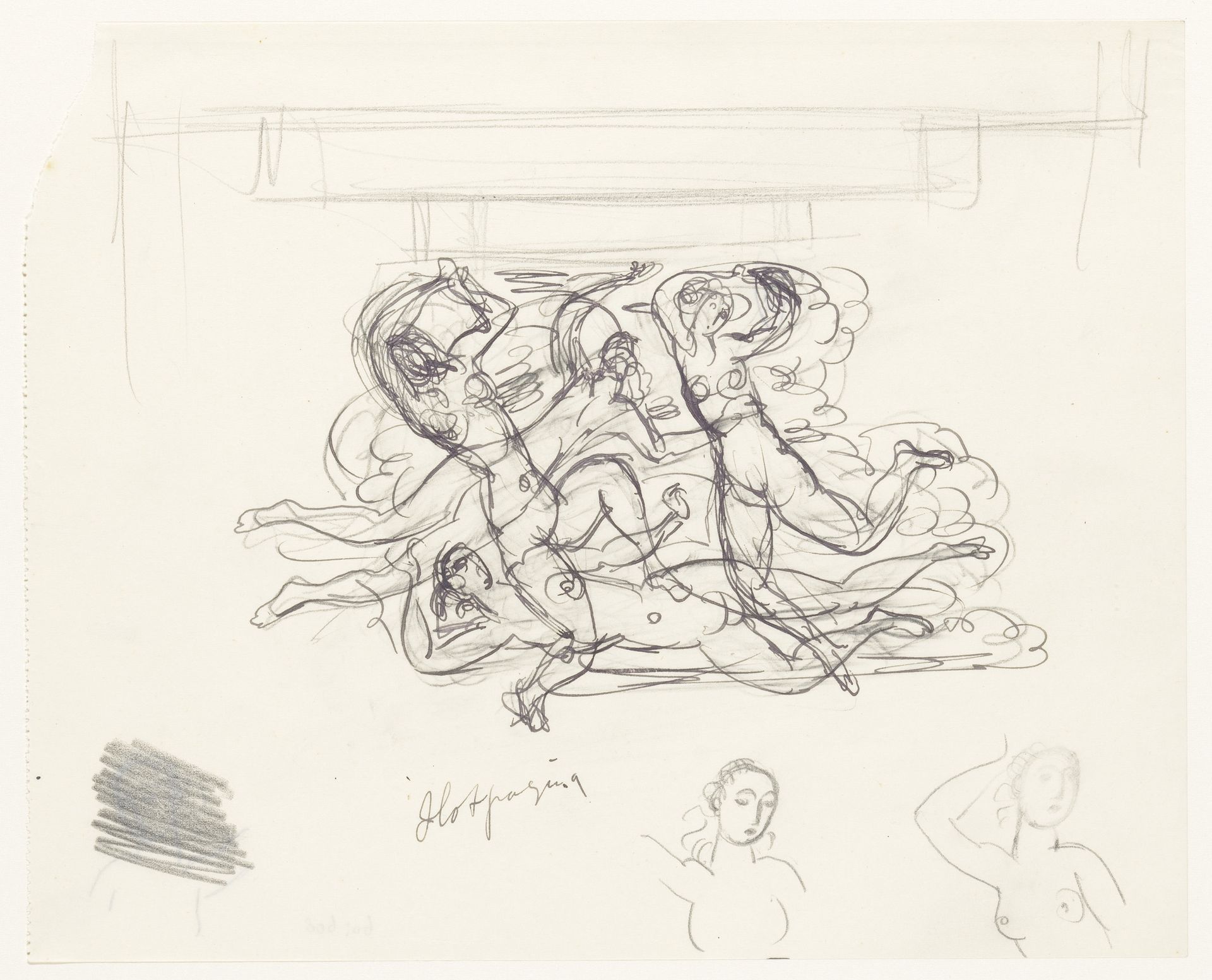 Naakte vrouwen, zwemmend by Leo Gestel