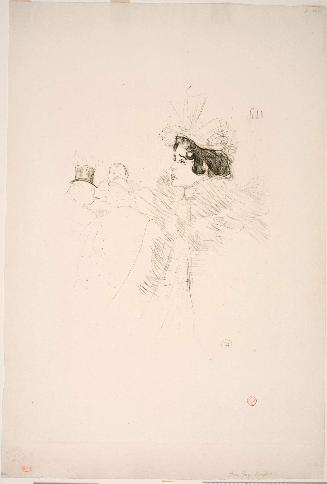 Miss May Belfort au Irish American Bar, Rue Royale by Henri de Toulouse-Lautrec