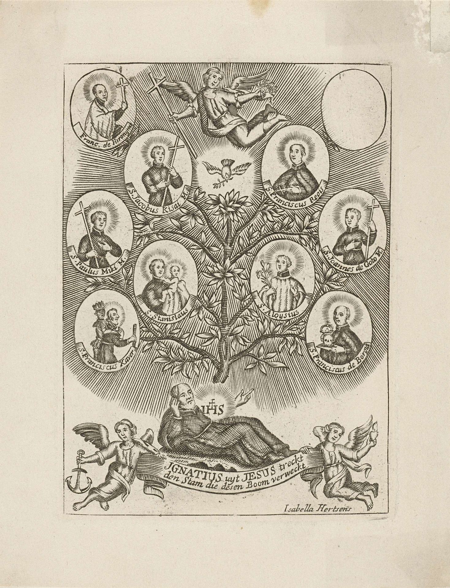 Stamboom van Jezuïtische heiligen by Isabella Hertsens