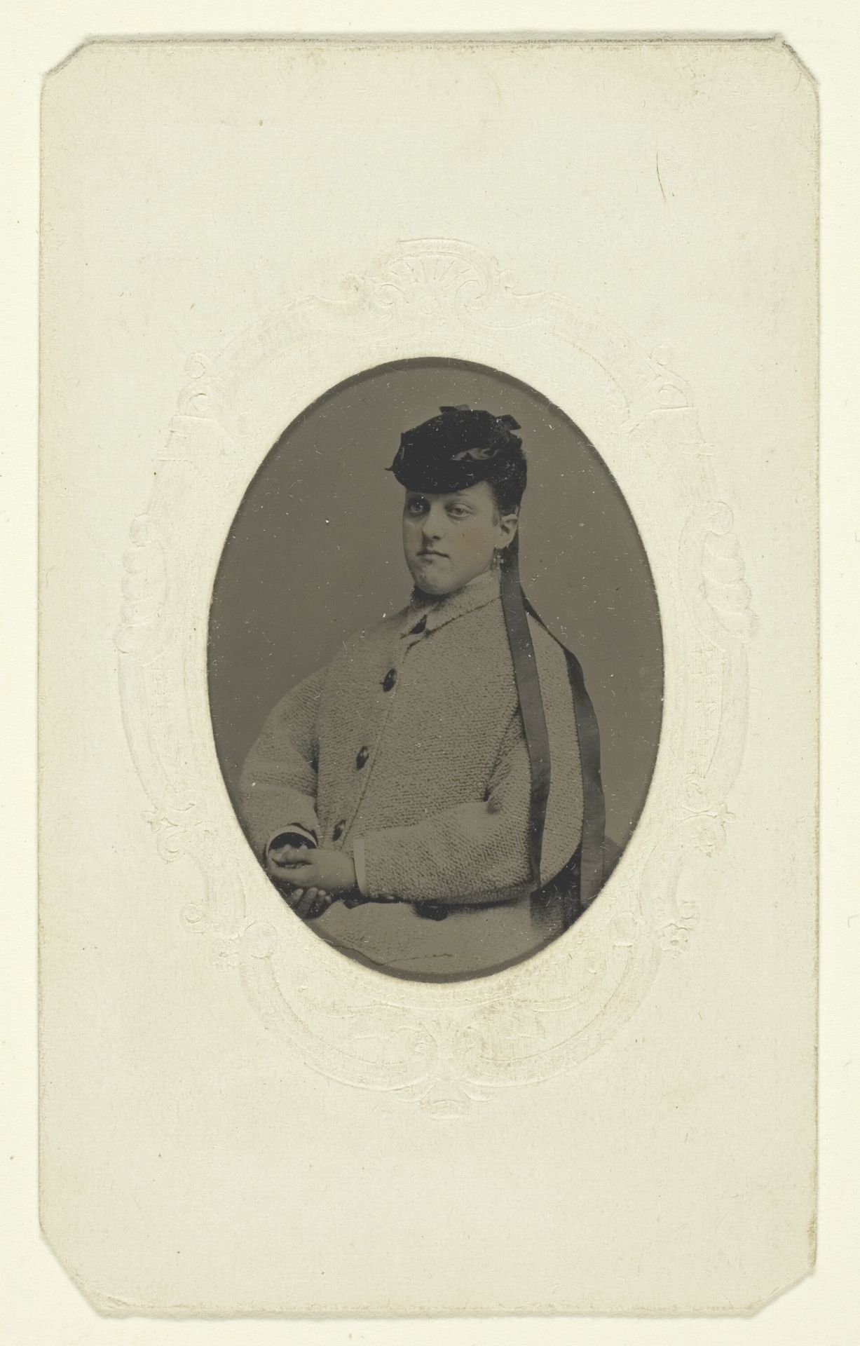 Untitled (Portrait of a Woman in a Hat) by Anonymous
