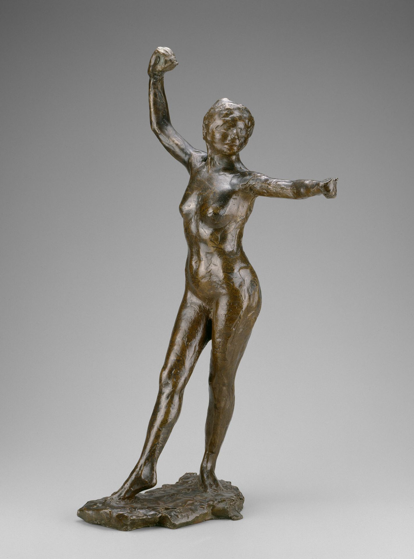 Dancer Ready to Dance, Right Foot Forward by Edgar Degas