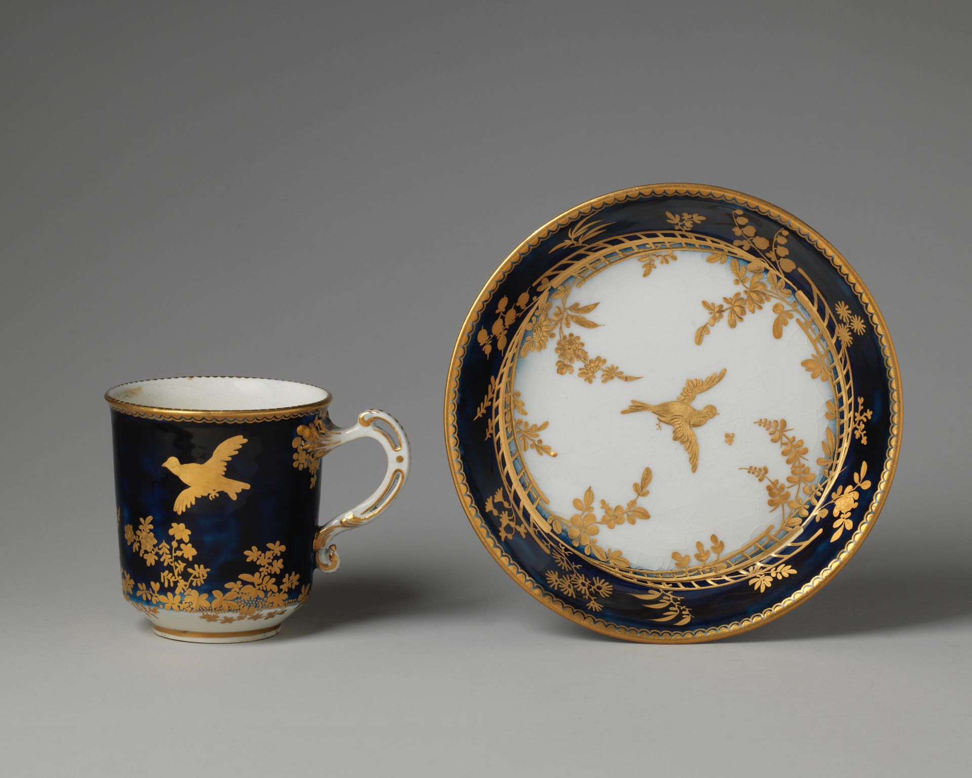 Cup and saucer by Chelsea Porcelain Manufactory