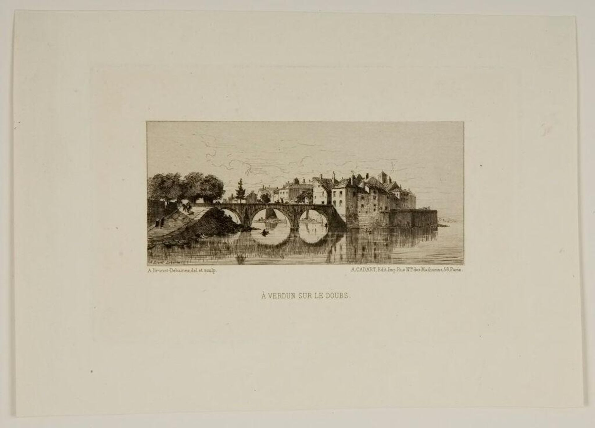 To Verdun by the Doubs by Alfred Louis Brunet-Debaines