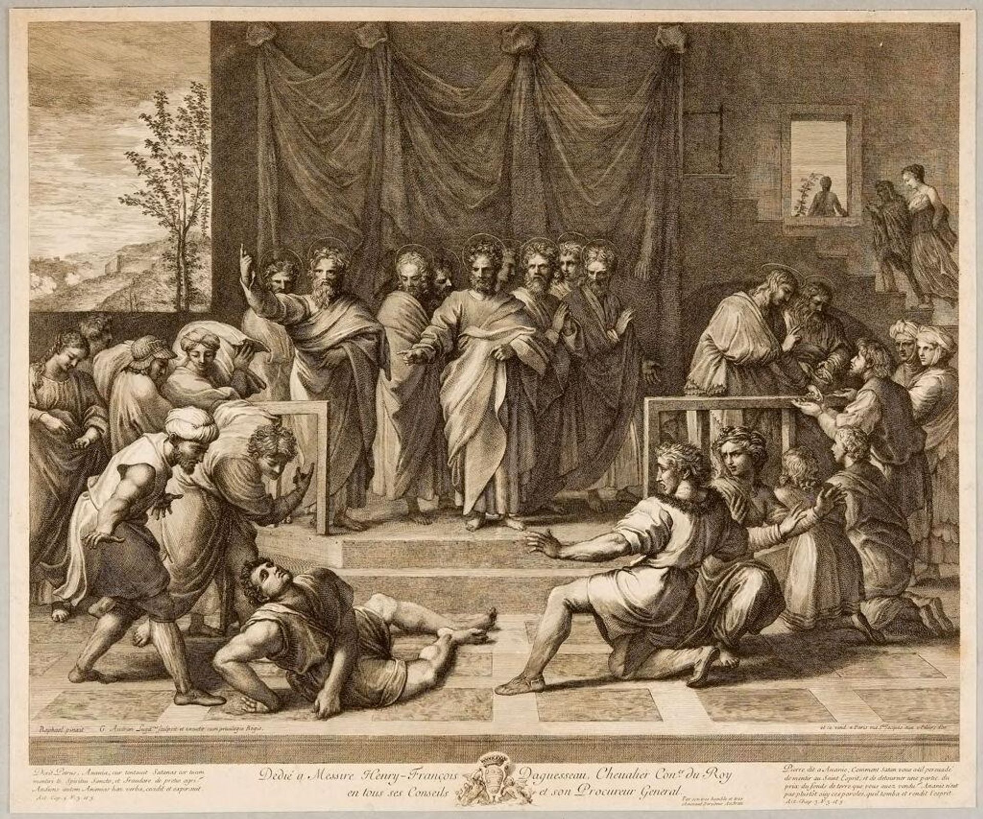 Death of Ananias by GÃ©rard Audran
