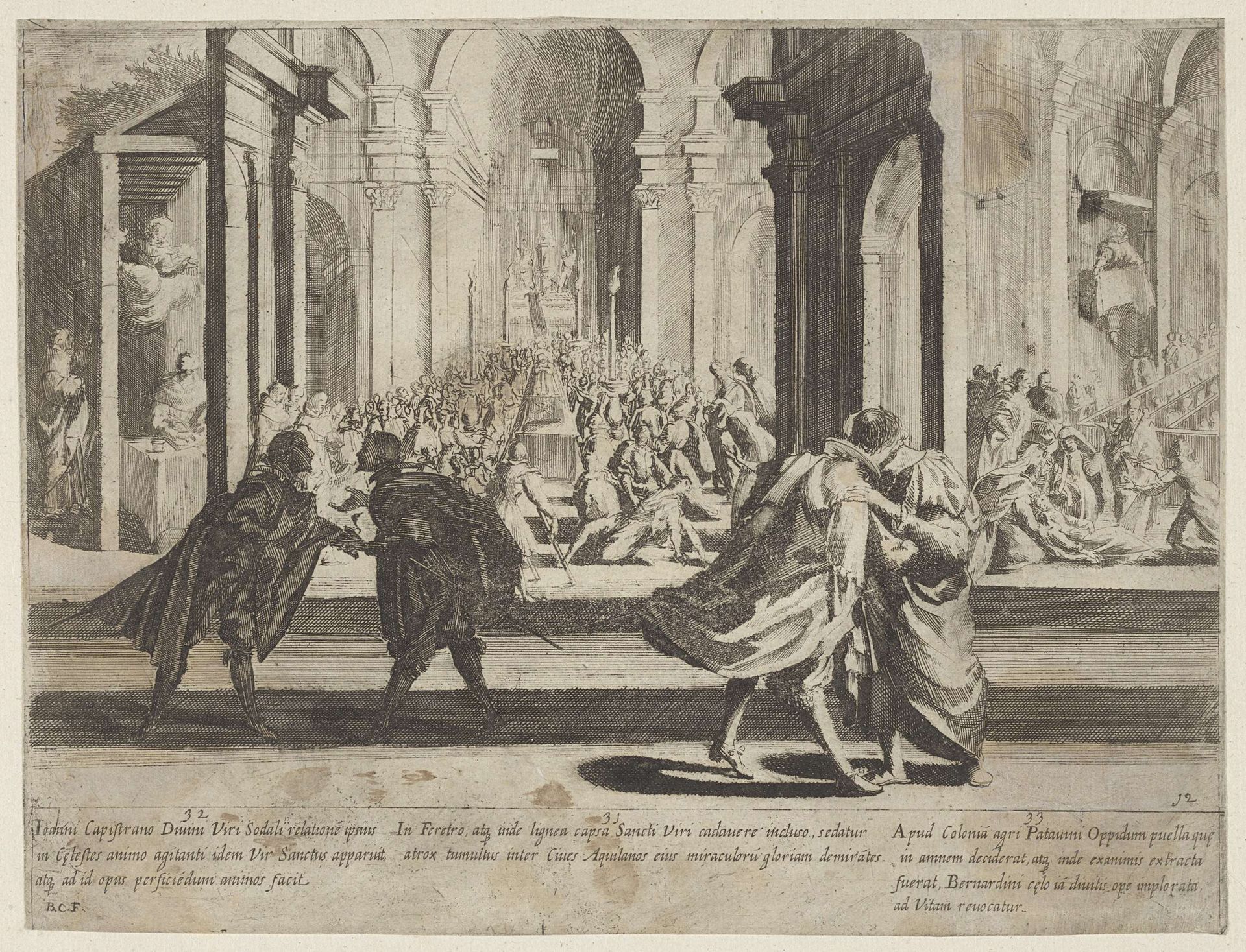 Drie episoden uit het leven van de heilige Bernardinus van Siena by Bernardino Capitelli