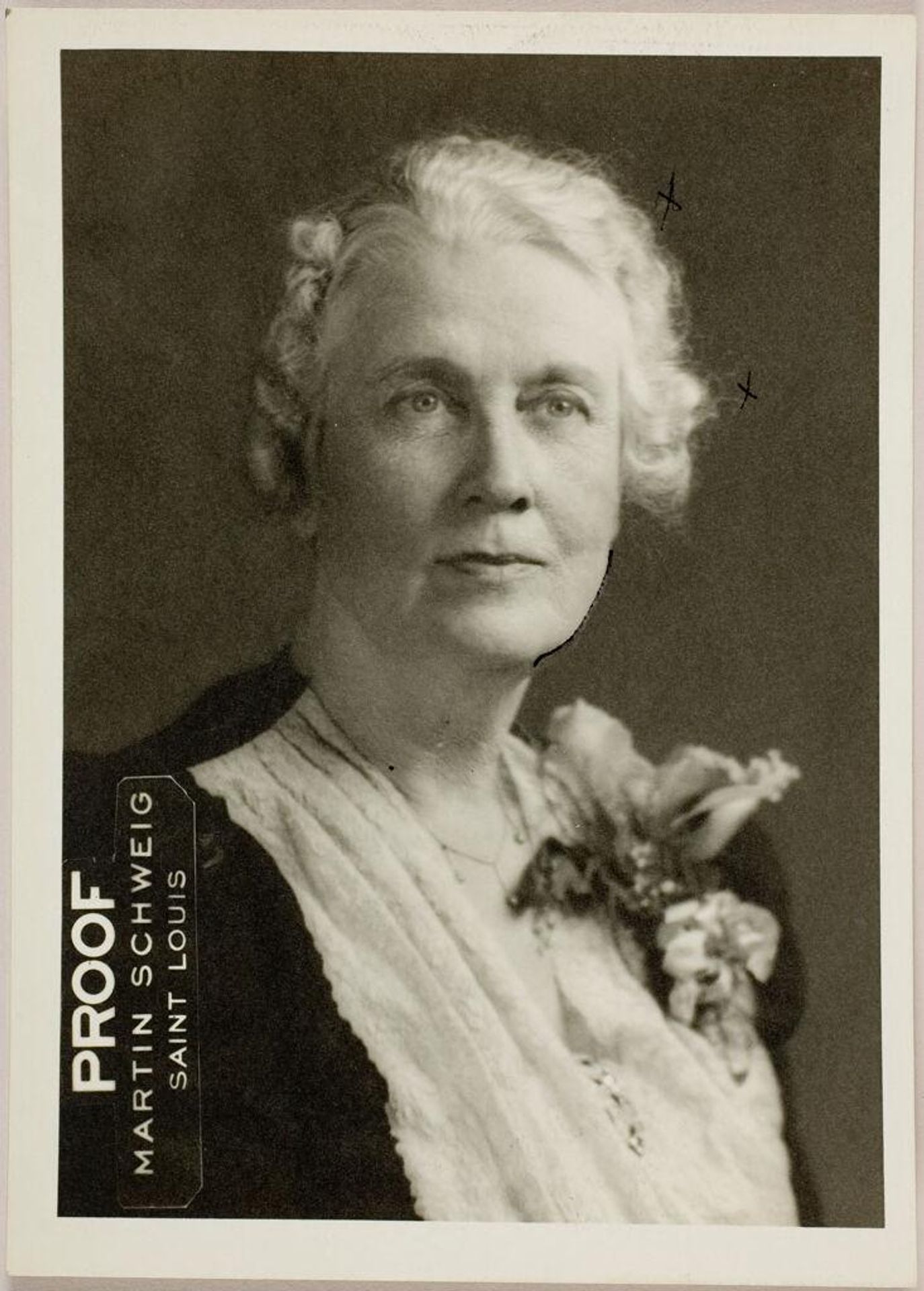 Untitled (portrait of older woman with corsage) by Martin Schweig