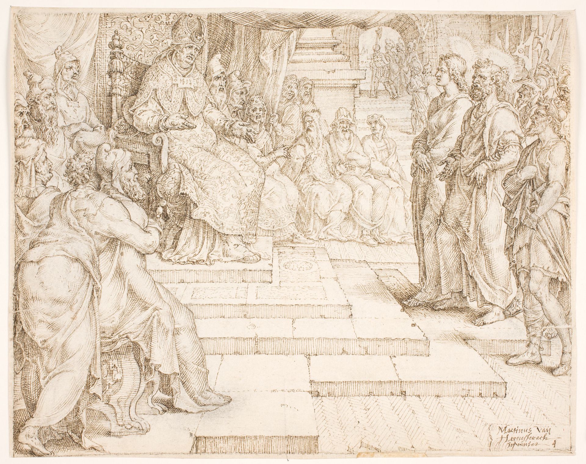 St. Peter and St. John before th High Priests by Maarten van Heemskerck