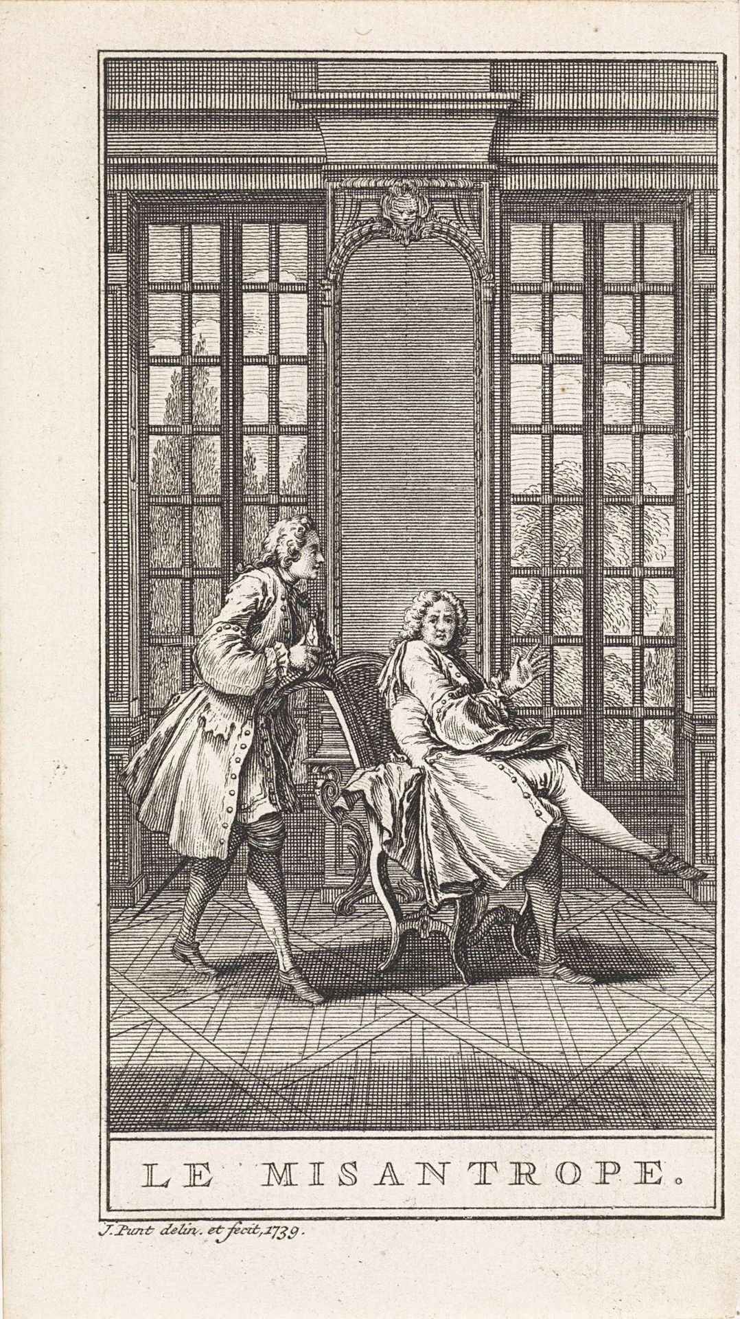 Twee mannen in een vertrek by Jan Punt
