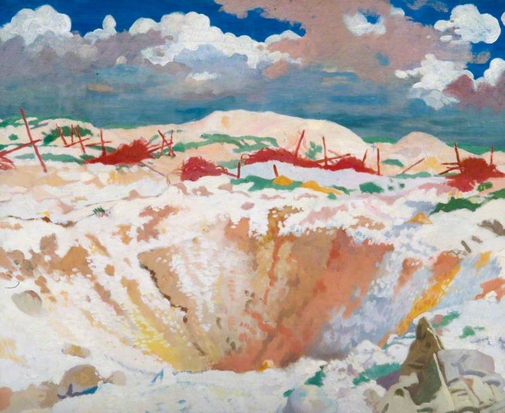 German Wire, Thiepval by William Orpen