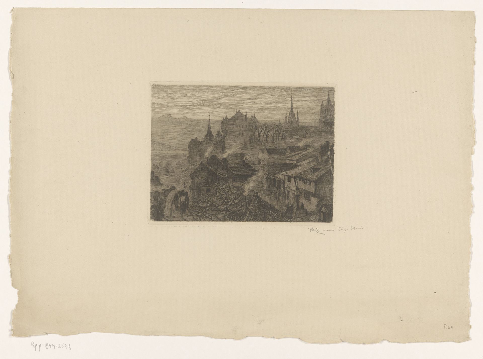 Gezicht op Fribourg by Philip Zilcken