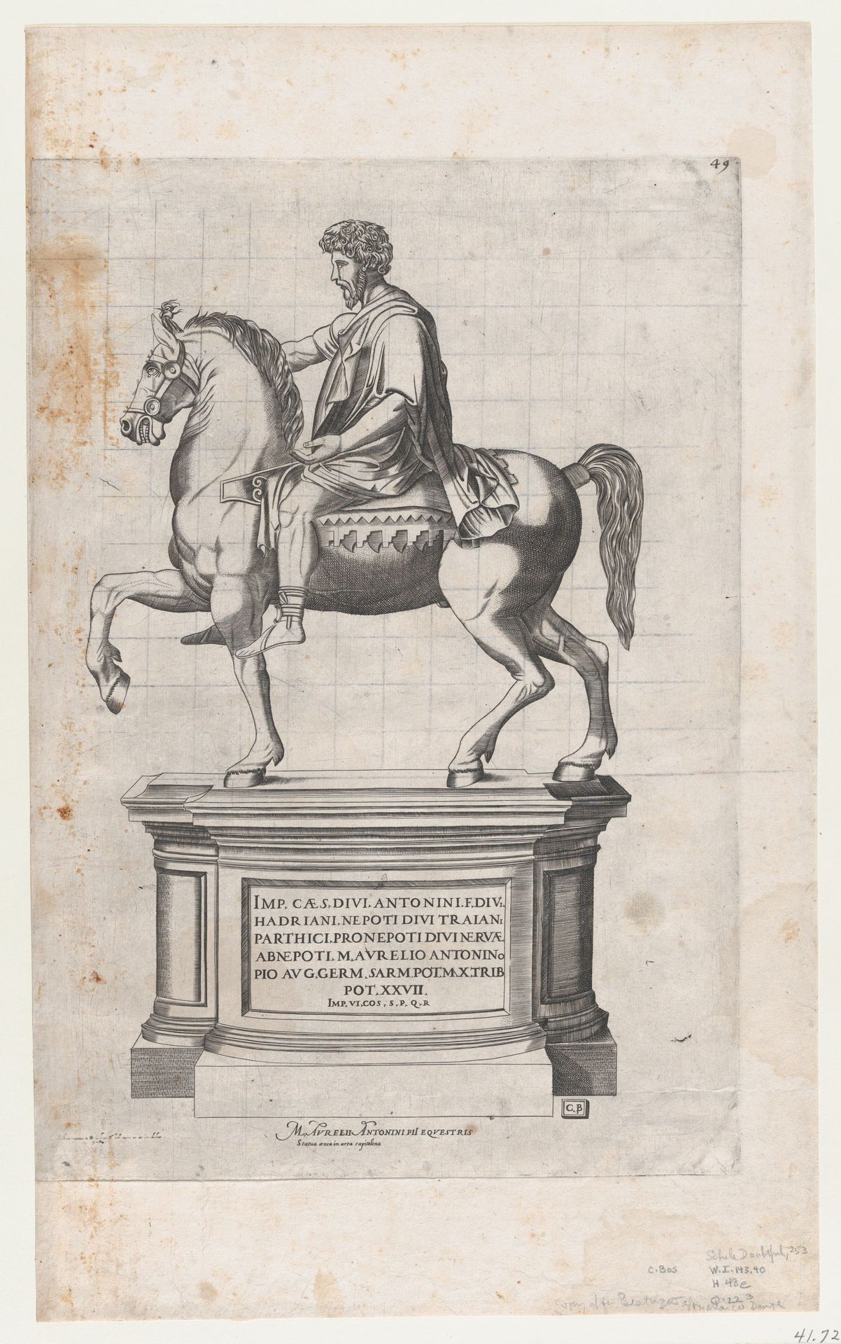 Speculum Romanae Magnificentiae: Marcus Aurelius by Cornelis Bos