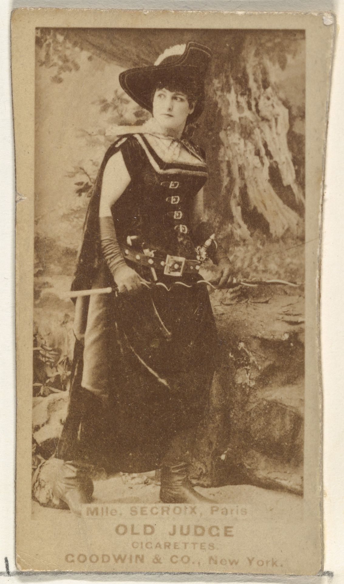 Mlle. Secroix, Paris, from the Actors and Actresses series (N171) for Old Judge Cigarettes by Goodwin & Company