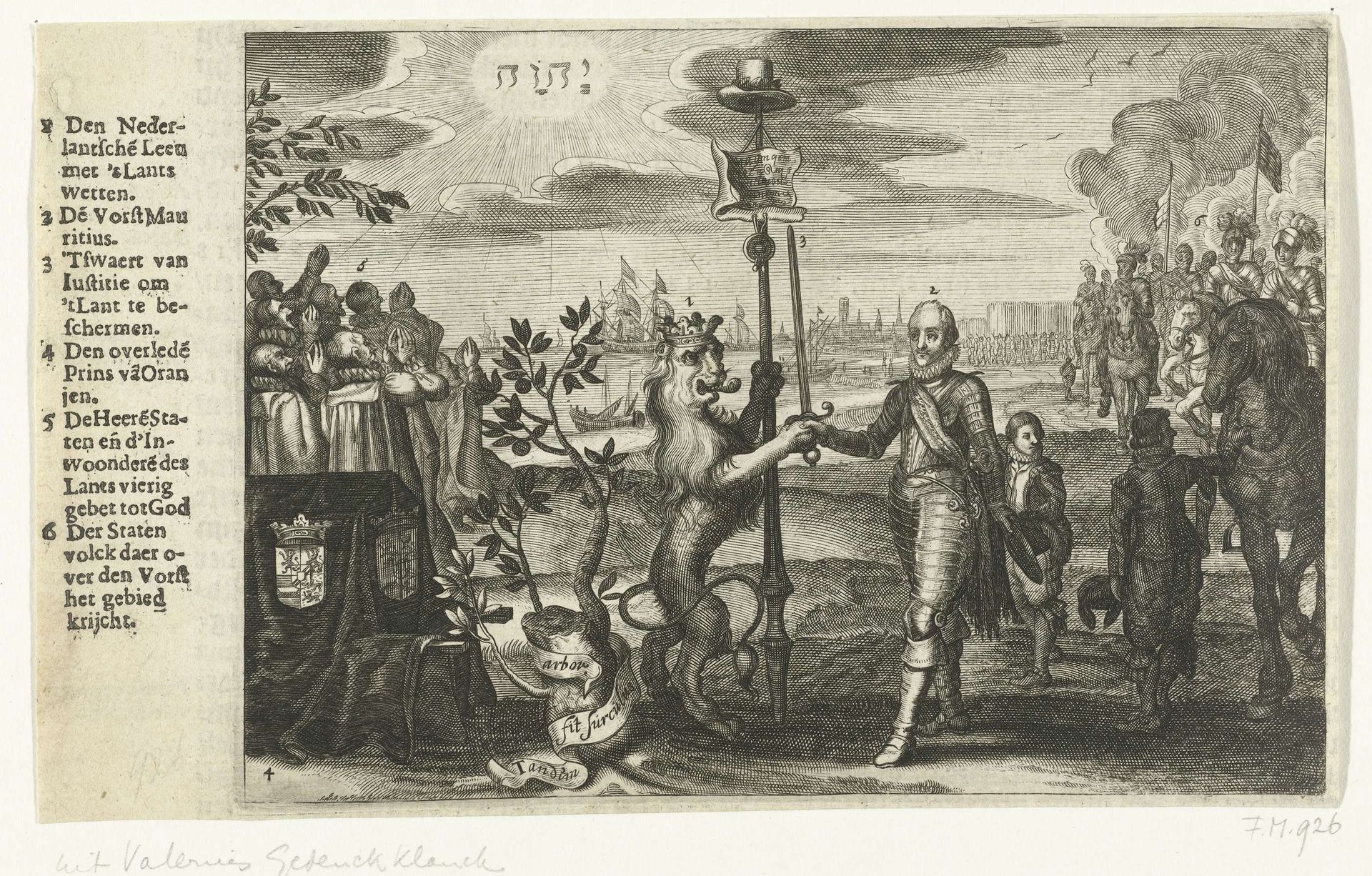 Maurits benoemd als stadhouder, 1585 by Anonymous