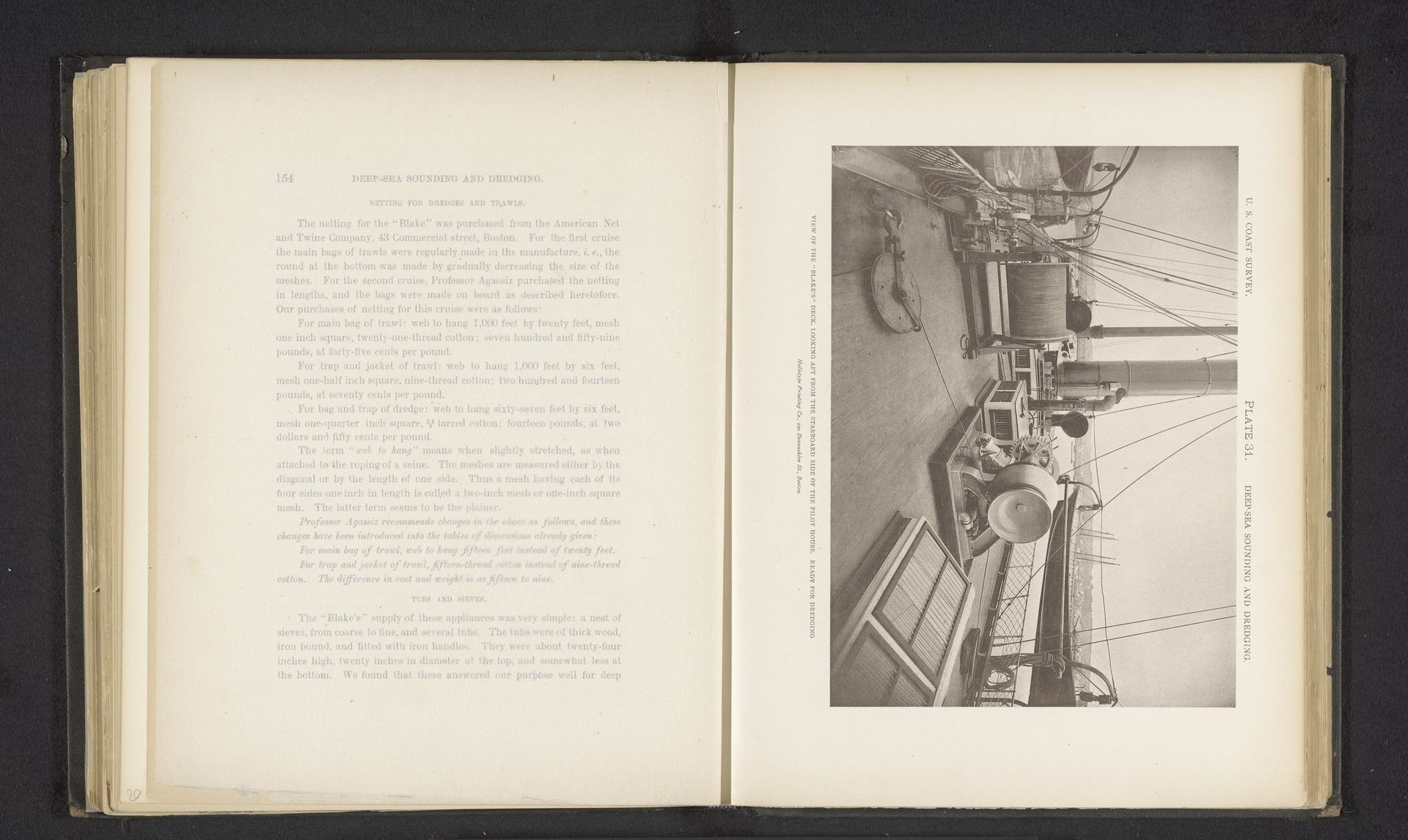 Gezicht op het dek van de George S. Blake by Anonymous