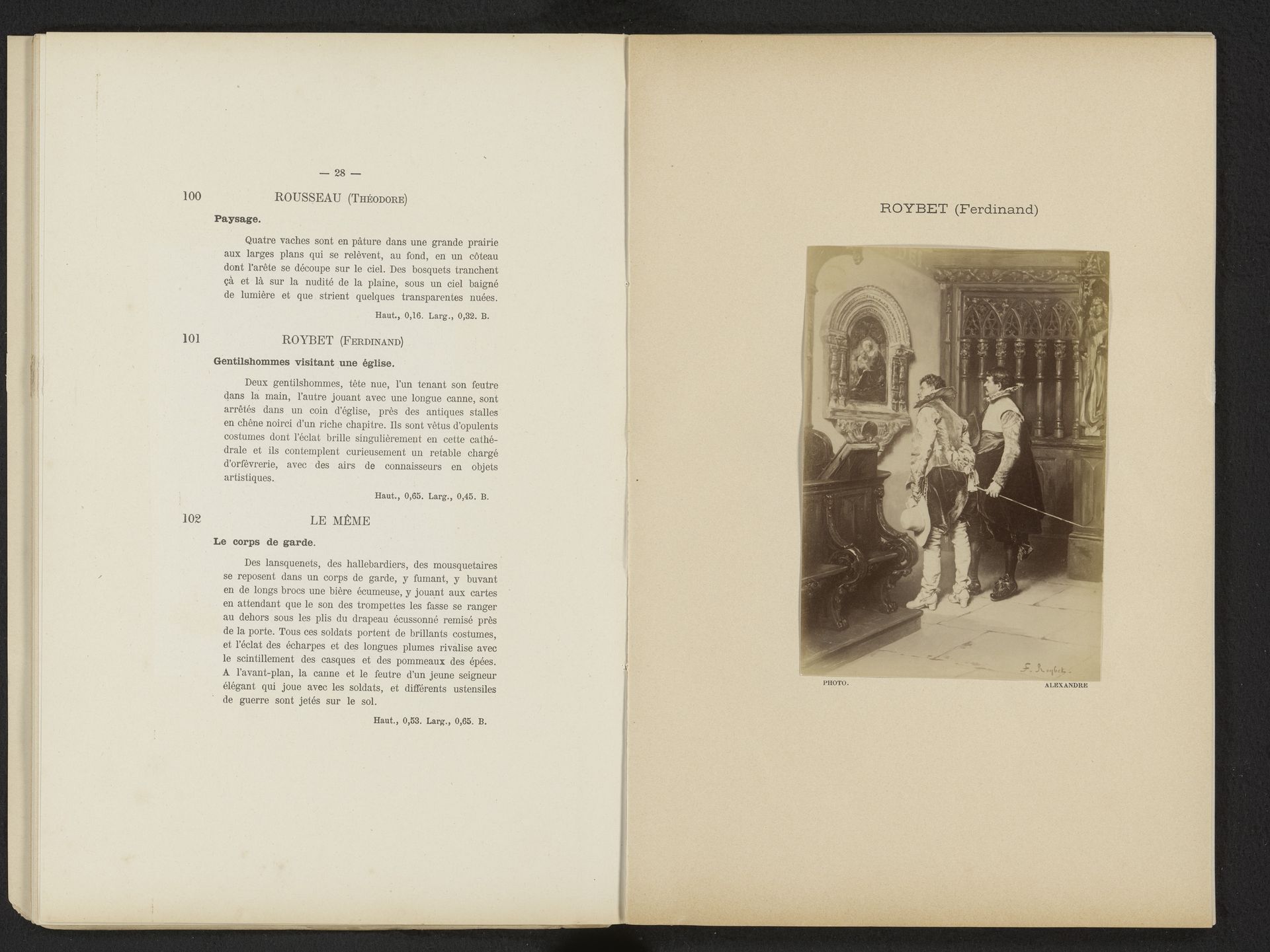 Fotoreproductie van Gentilshommes visitant un église door Ferdinand Roybet by Alexandre (fotograaf)