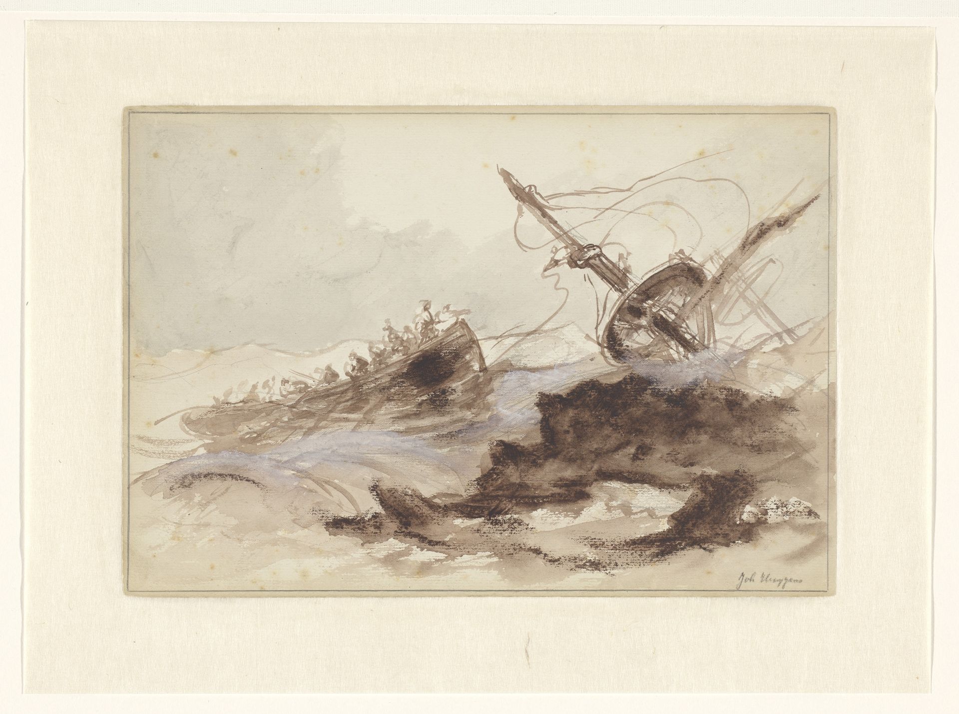 Schipbreuk by Johannes Huygens