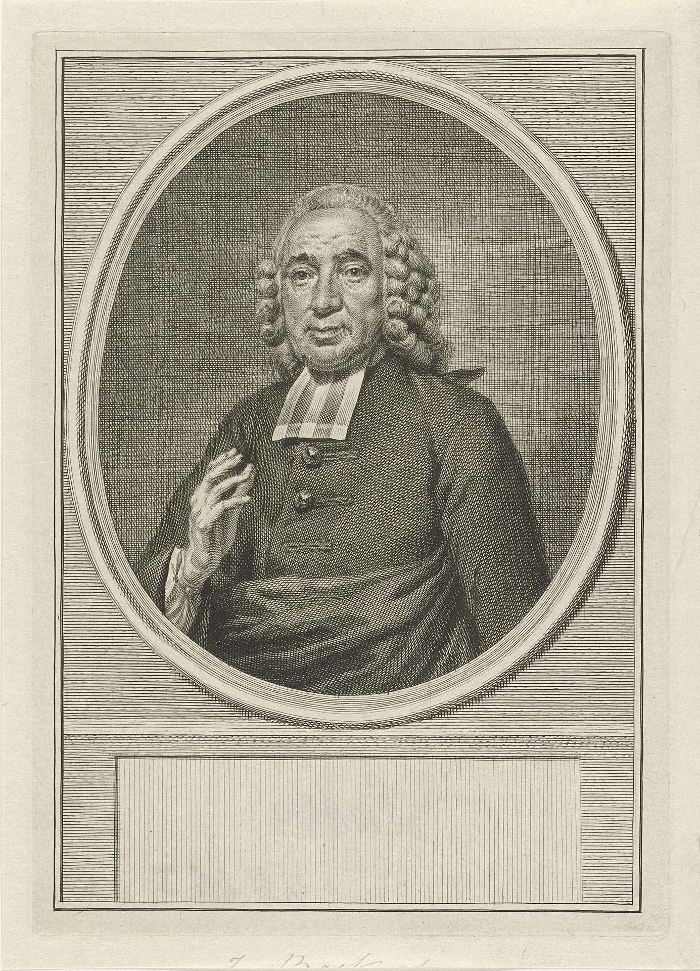 Portret van Johannes Boskoop by Jacob Houbraken