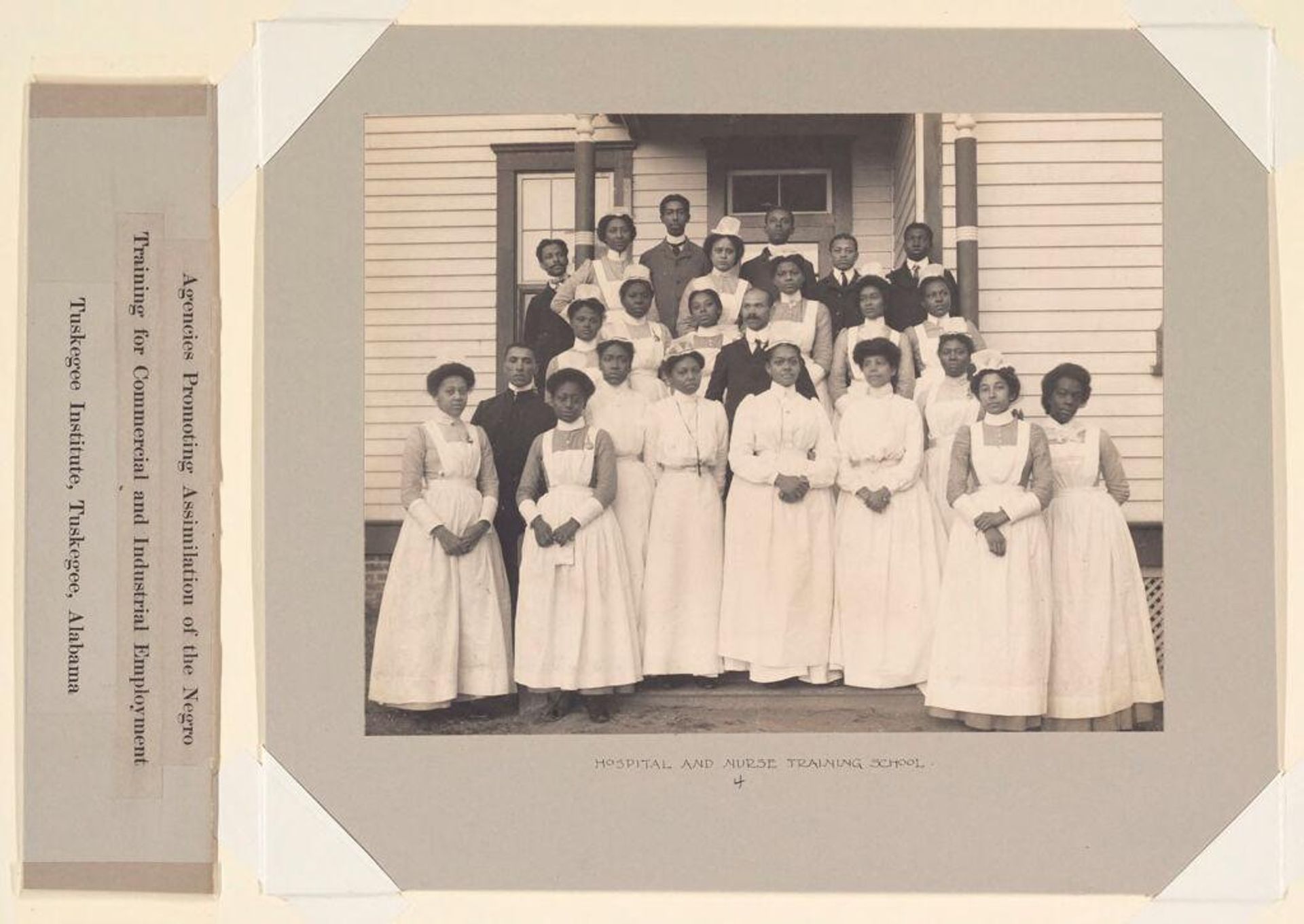Races, Negroes: United States. Alabama. Tuskegee. Tuskegee Institute: Agencies Promoting Assimilation of the Negro. Training for Commercial and Industrial Employment. Tuskegee Institute, Tuskegee, Alabama: Hospital and Nurse Training School. by ? Frances Benjamin Johnston