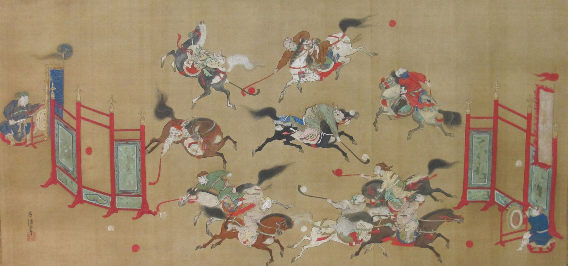 Tartars Playing Polo by Kano Eisen'in Furunobu 狩野永川院古