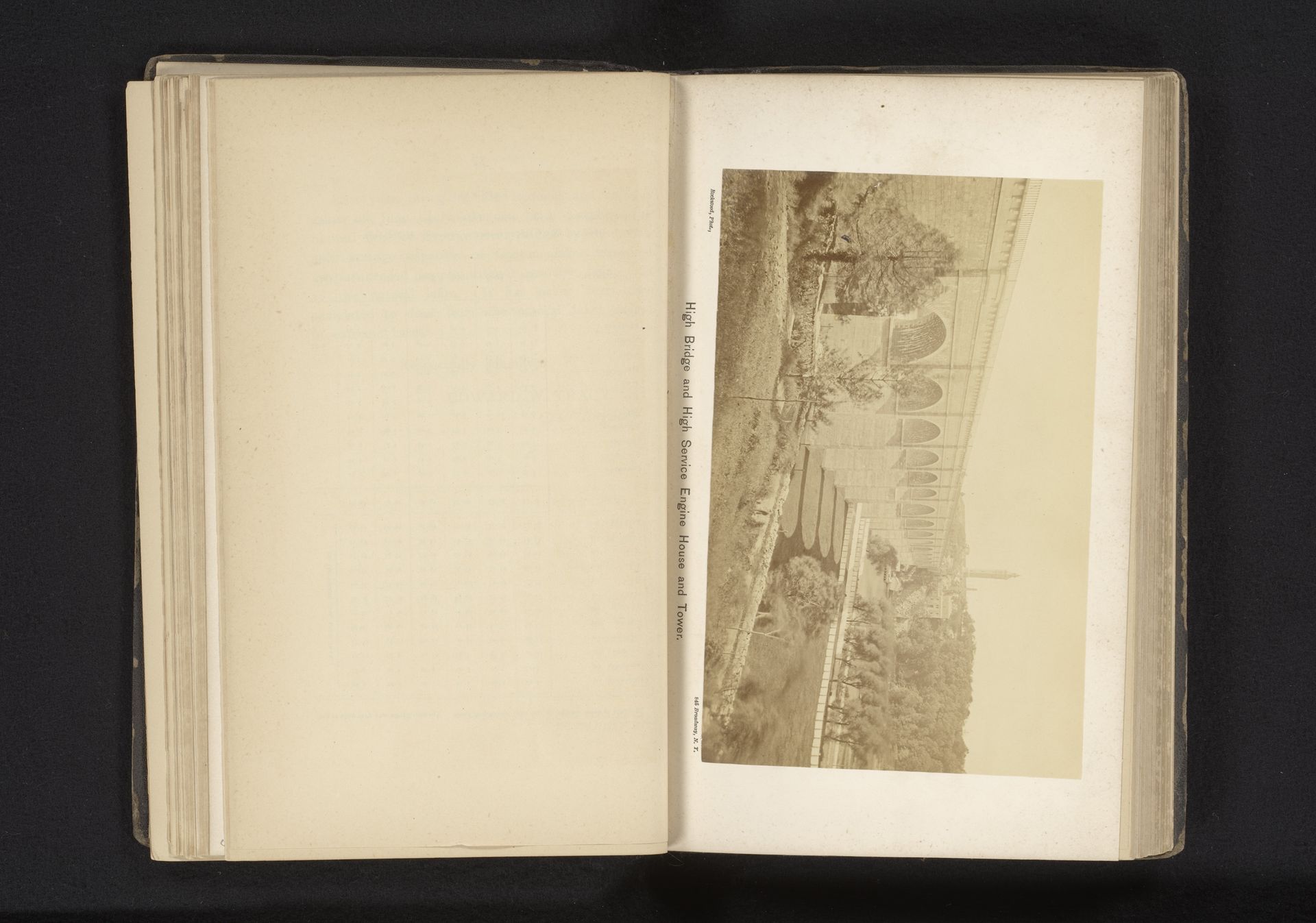 High Bridge and high service engine house and tower by George Gardner Rockwood