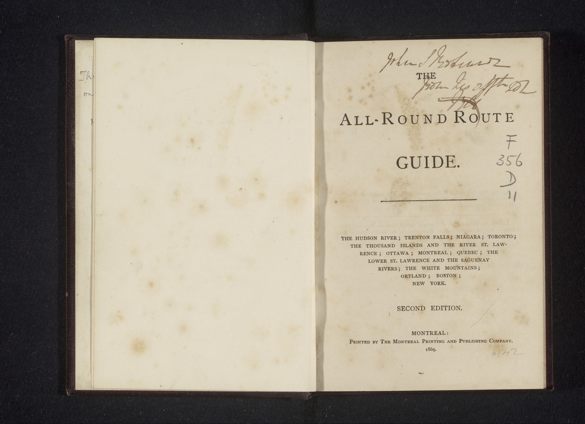 All-round route guide by Montreal Printing and Publishing Company