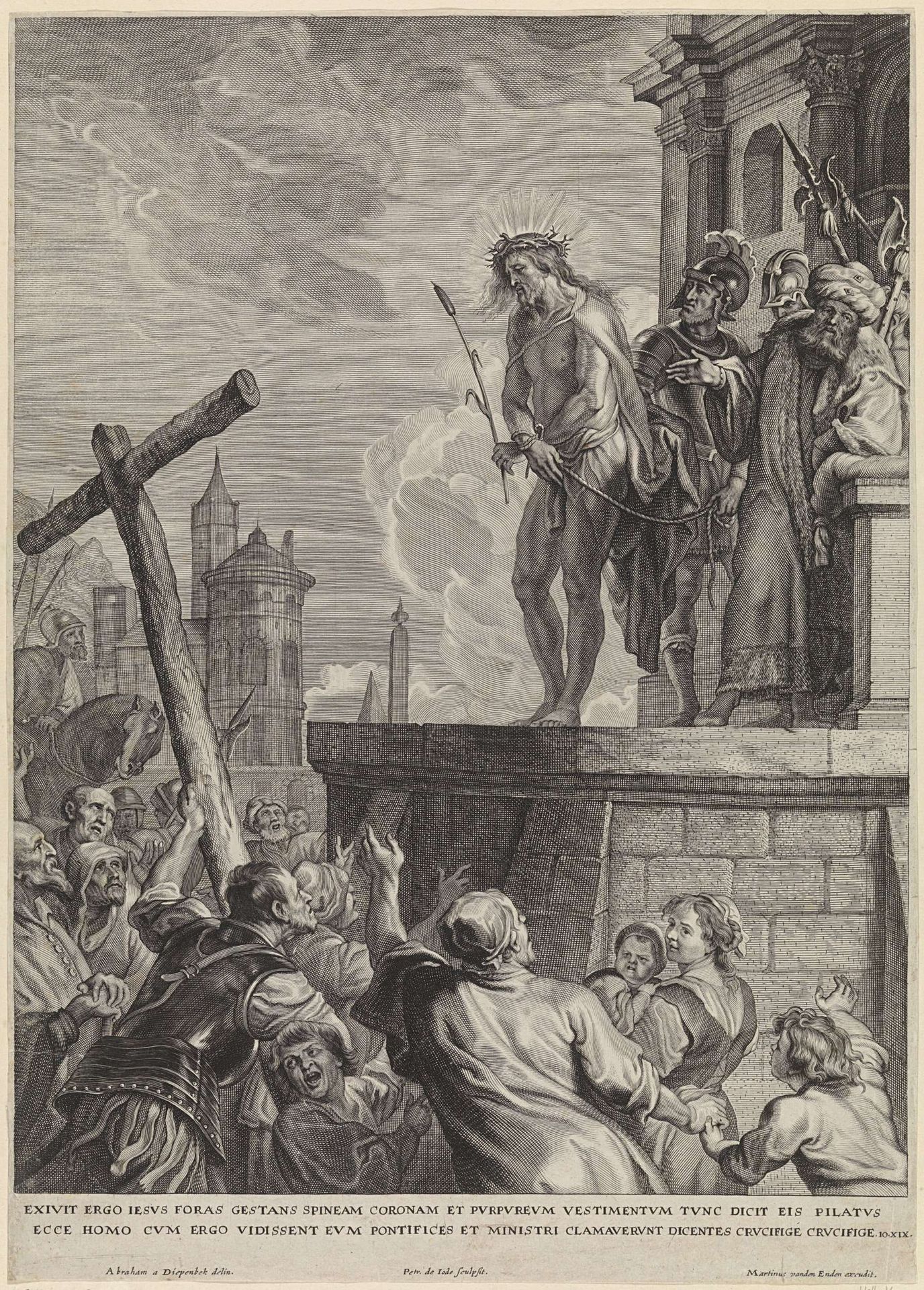 Christus aan het volk getoond by Pieter de (II) Jode