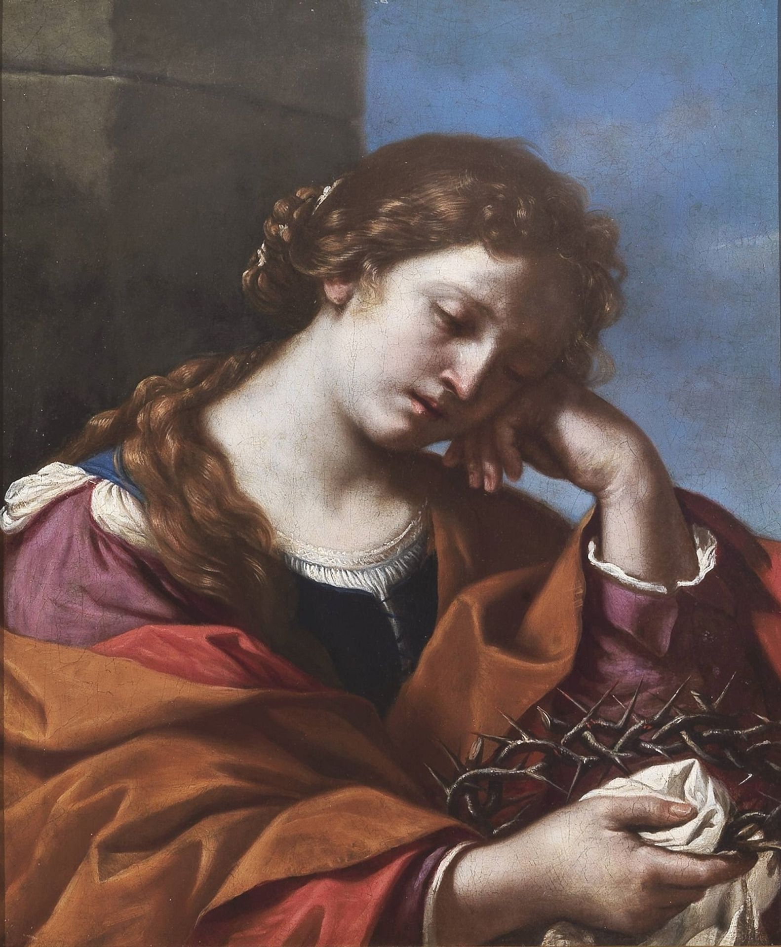 Magdalene contemplating the Crown of Thorns by Guercino