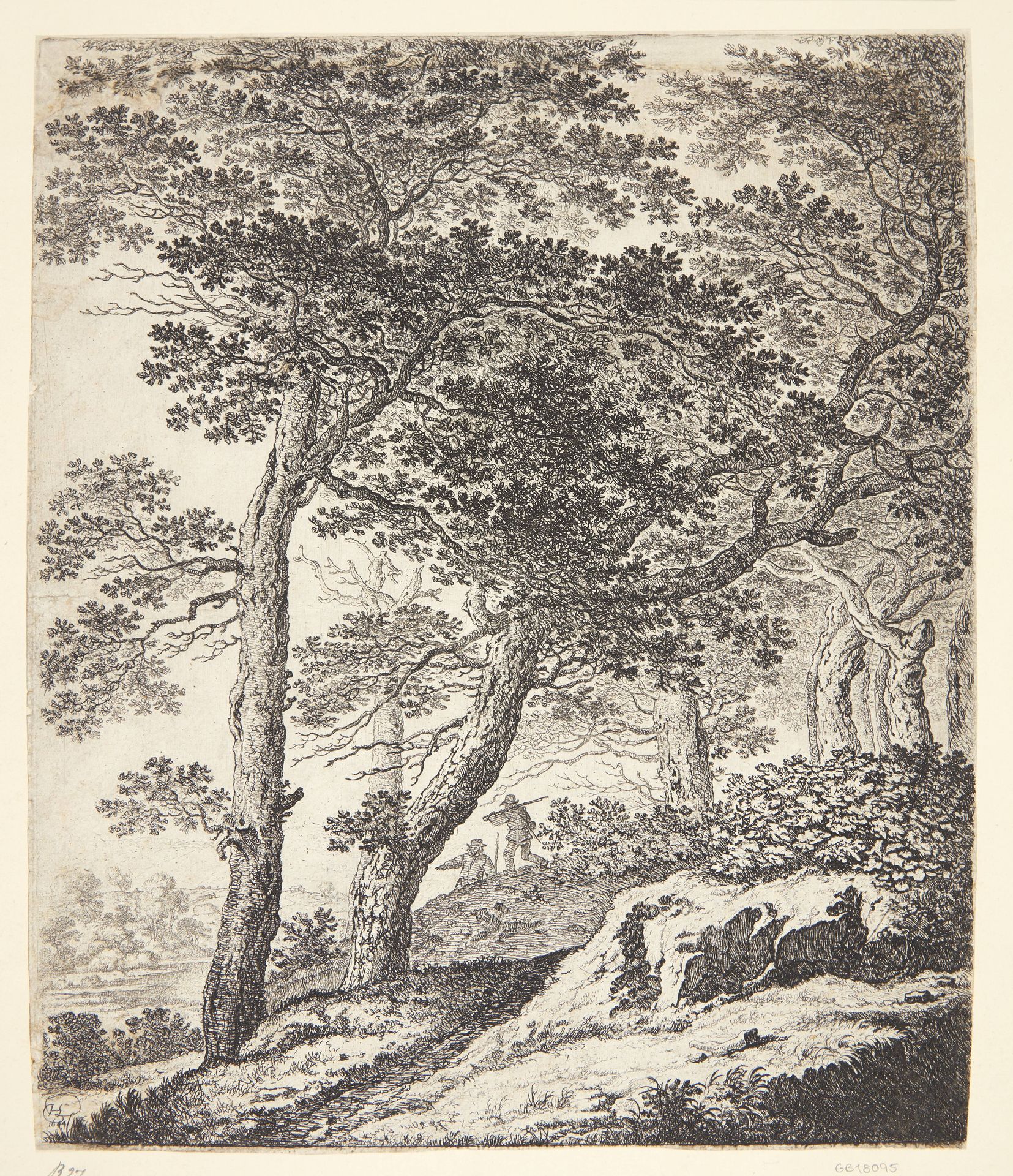Skovklædt bakkeskråning by Herman Saftleven