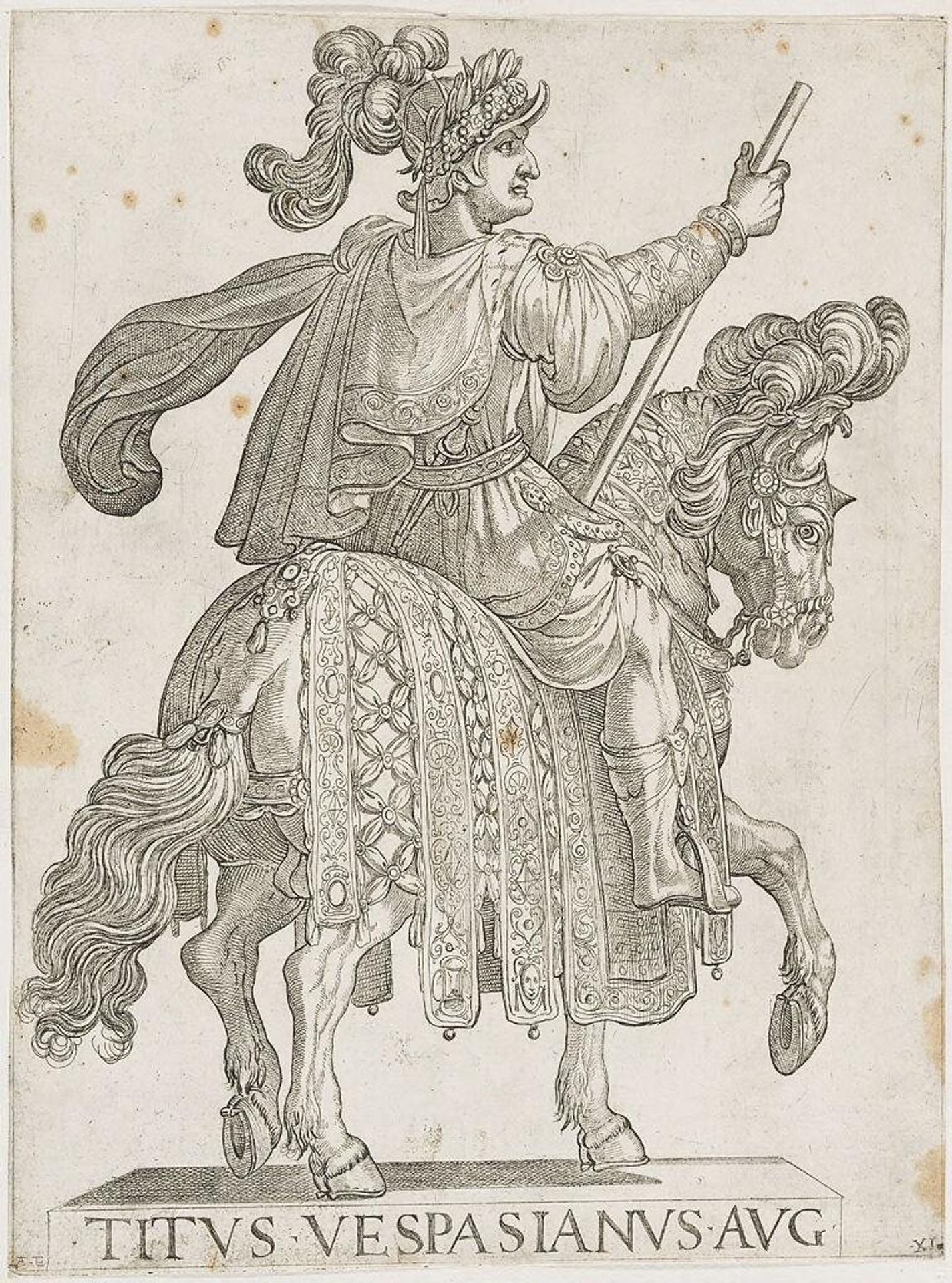 Emperor Titus on Horseback by Antonio Tempesta