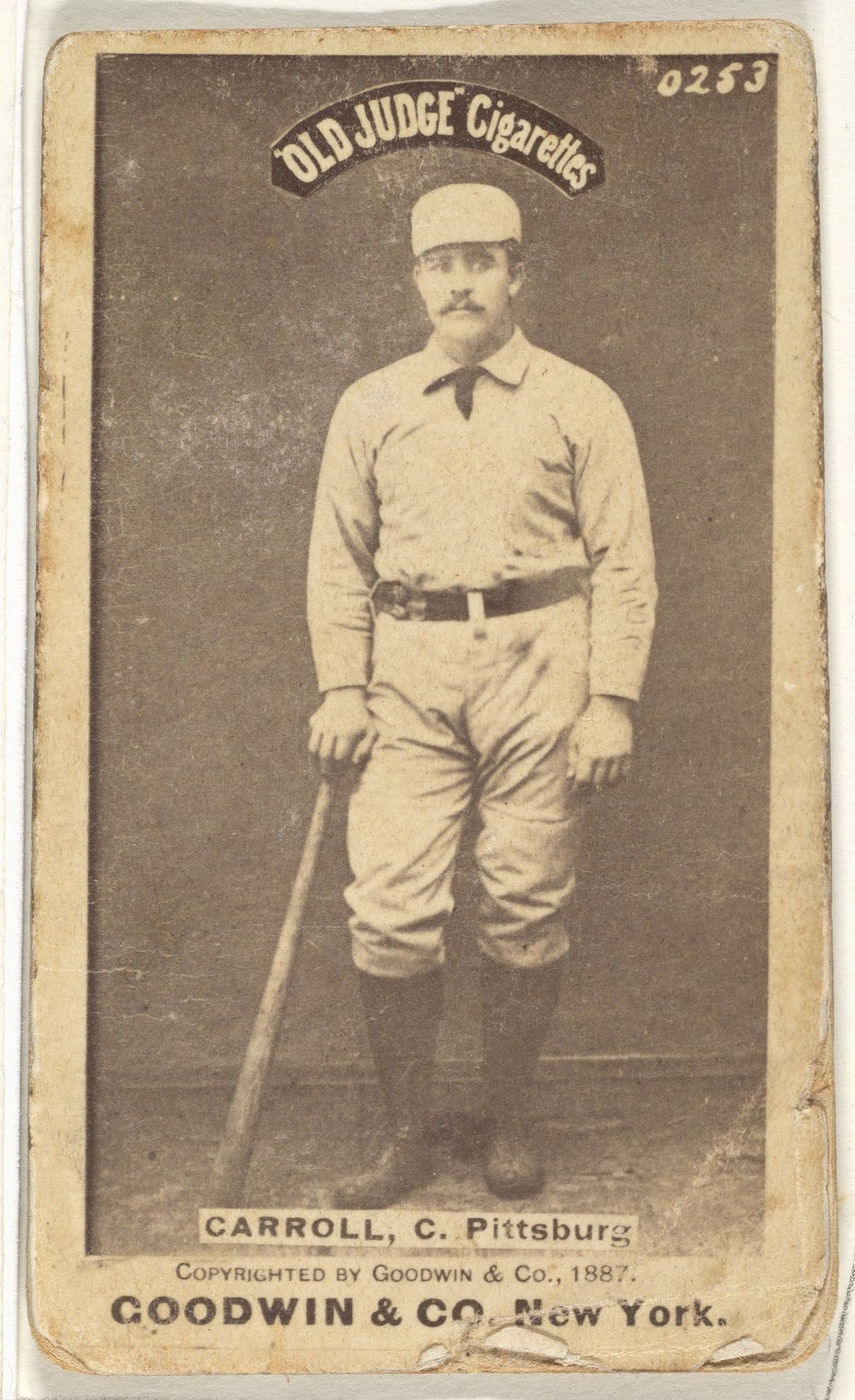 Frederick Herbert "Fred" Carroll, Catcher, Pittsburgh, from the Old Judge series (N172) for Old Judge Cigarettes by Goodwin & Company