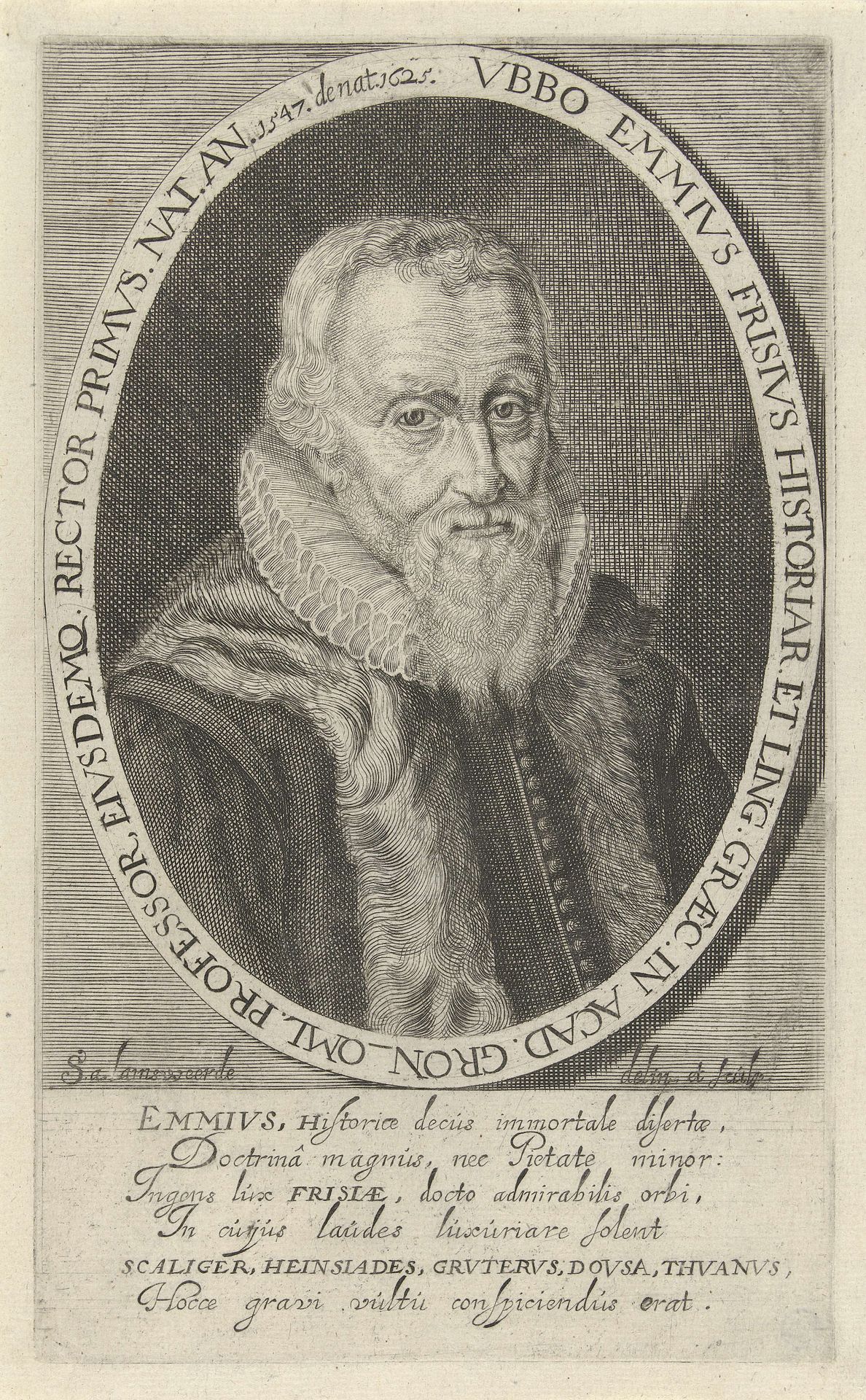 Portret van Ubbo Emmius by Steven van Lamsweerde