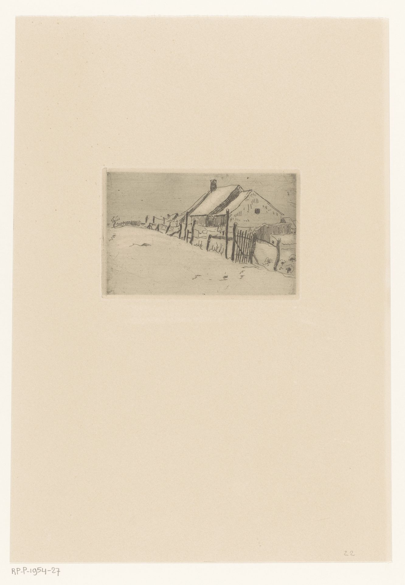 Sneeuwlandschap met huizen by Rik Wouters