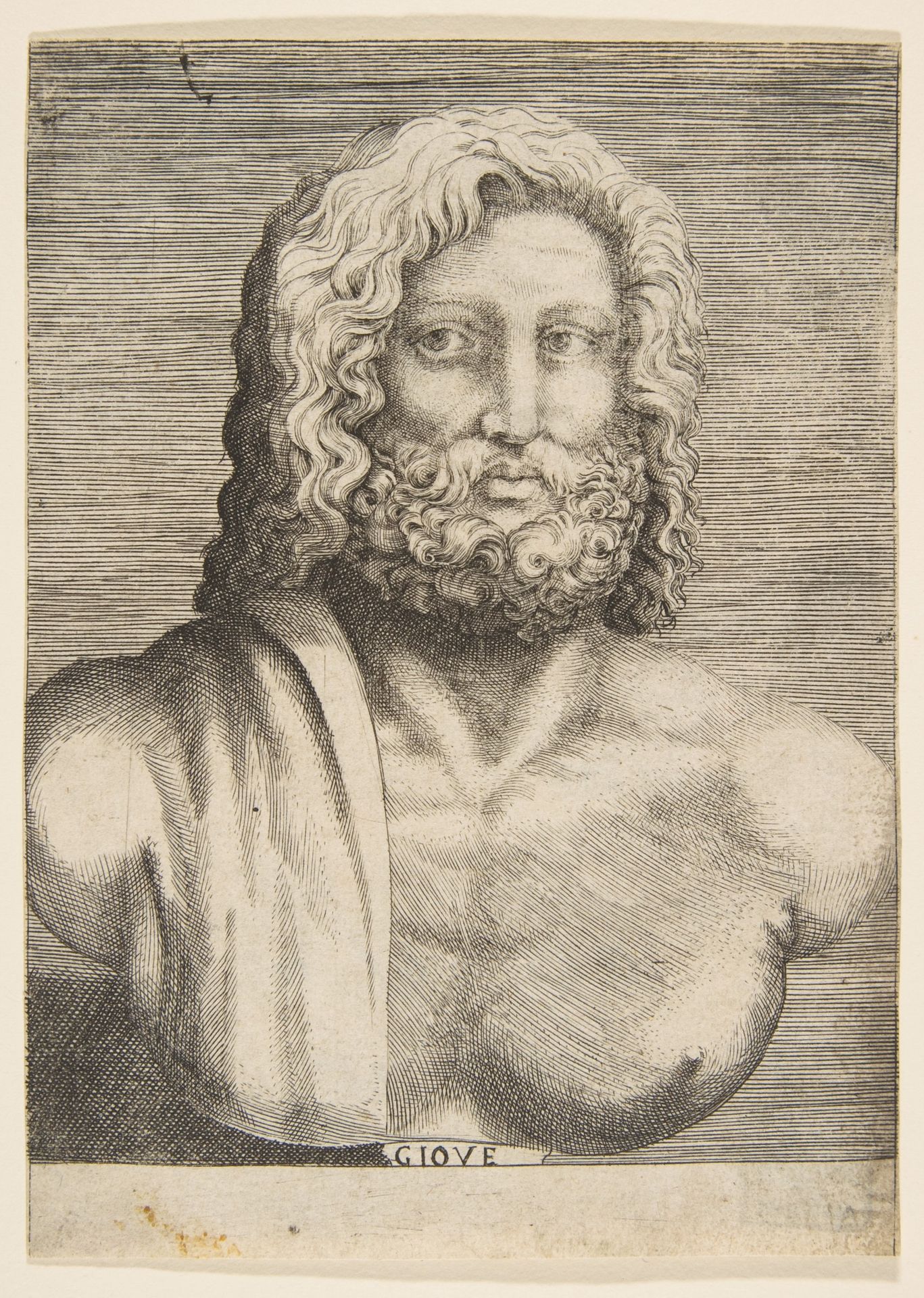 Bust of Jupiter by Giulio Bonasone