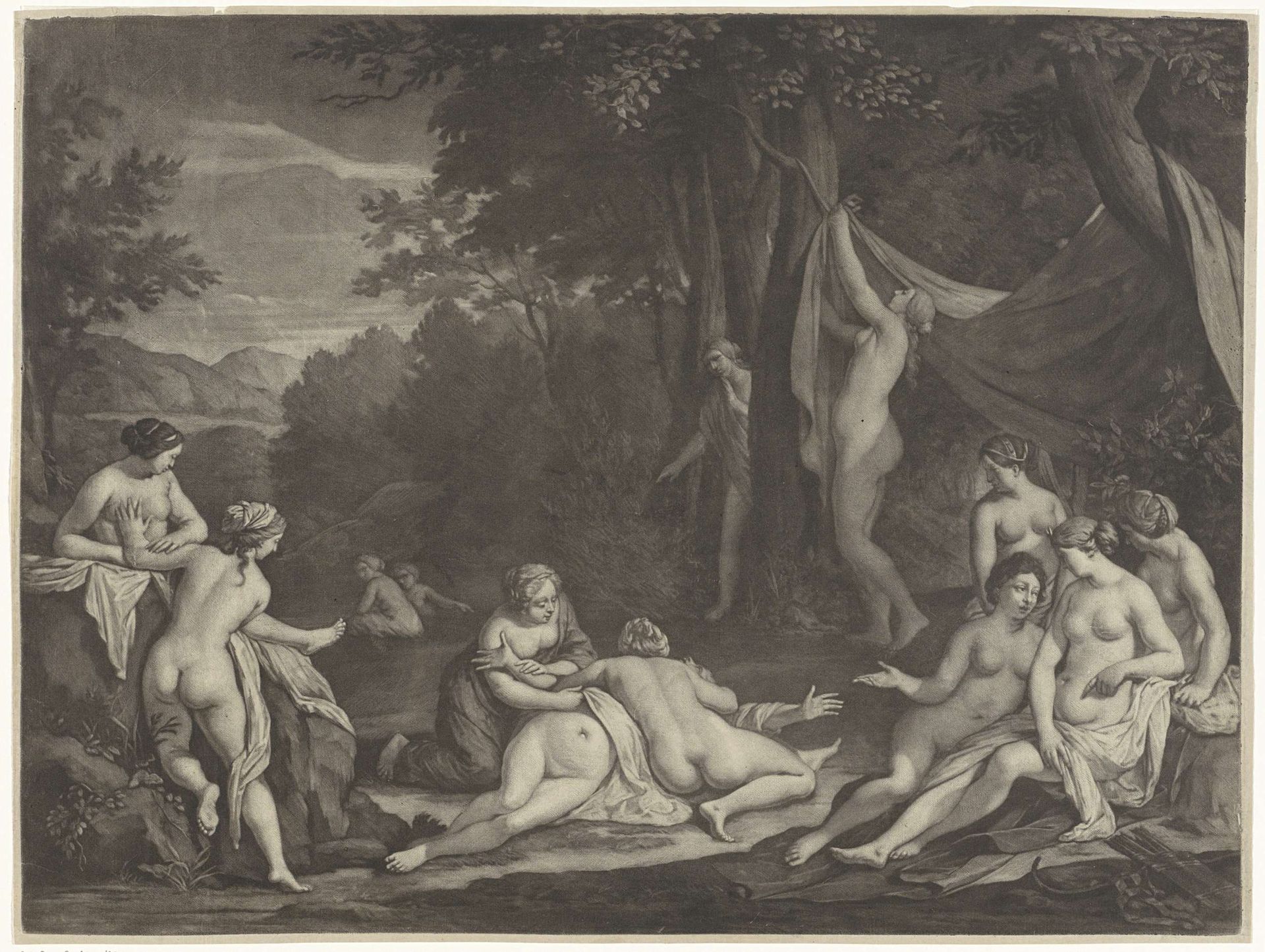 Diana en Callisto by Jan Verkolje, I