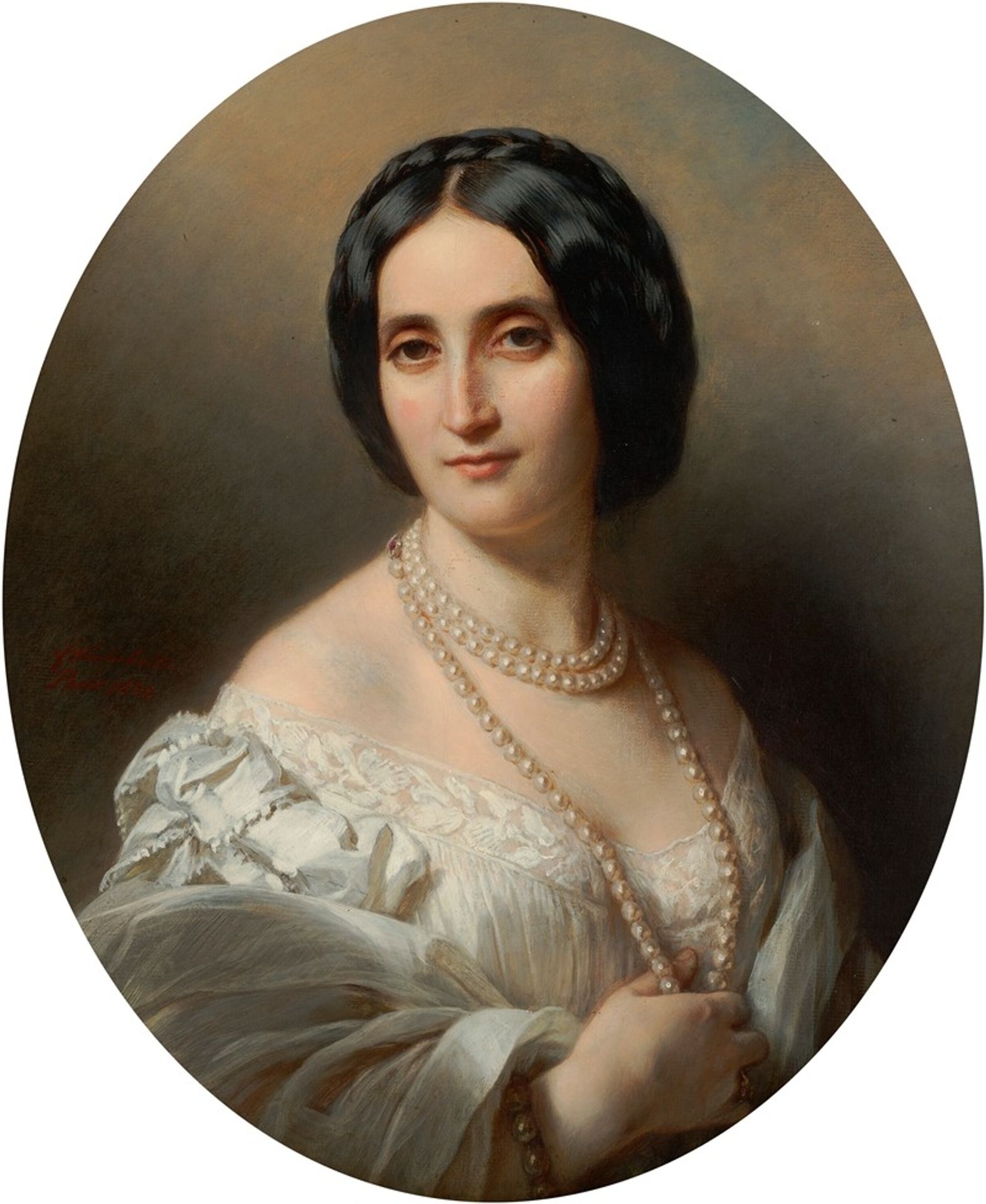 Eugenie, Viscountess Esher, née Mayer by Franz Xaver Winterhalter