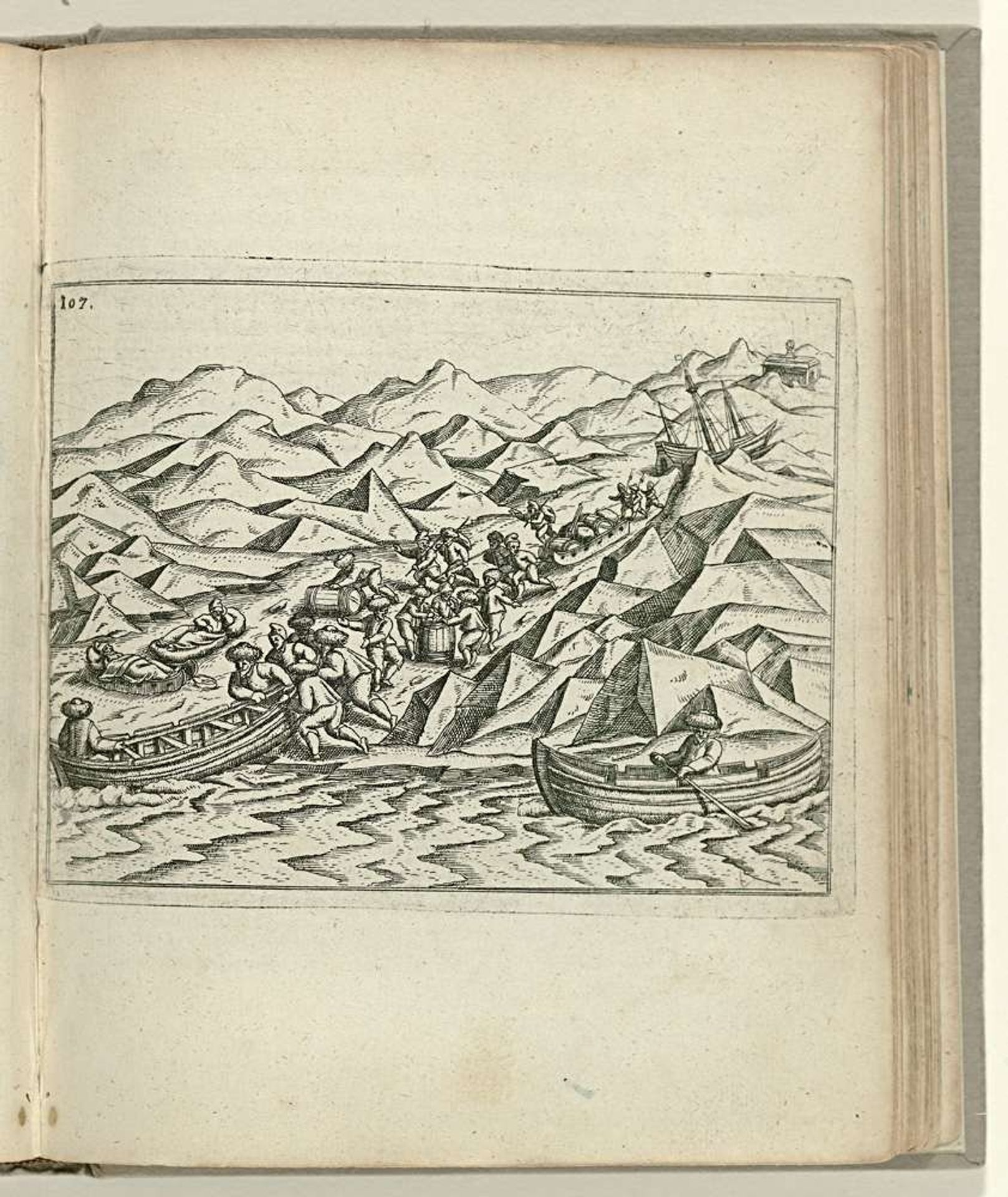 De sloepen worden te water gelaten, 1597 by Anonymous