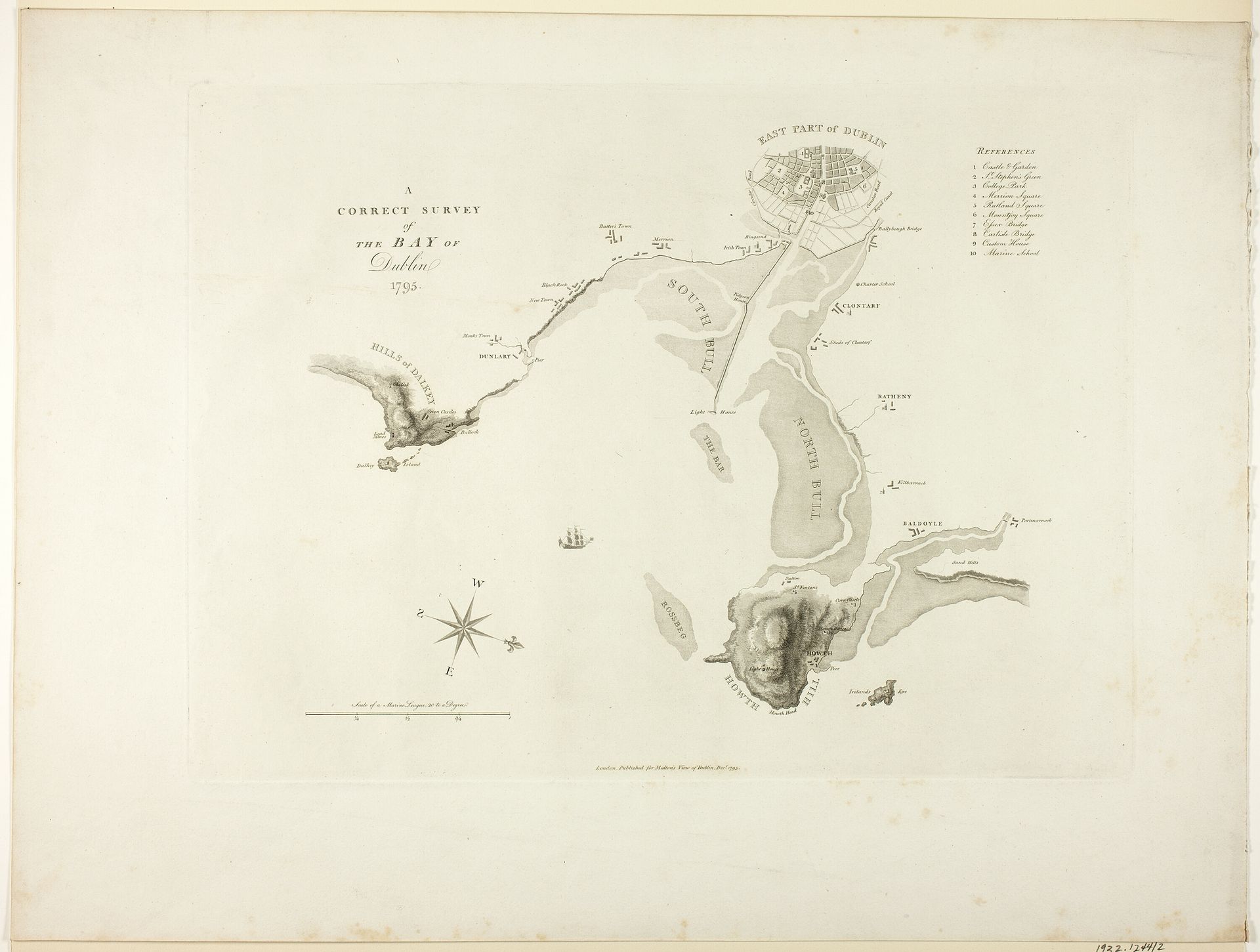 A Correct Survey of the Bay of Dublin by James Malton