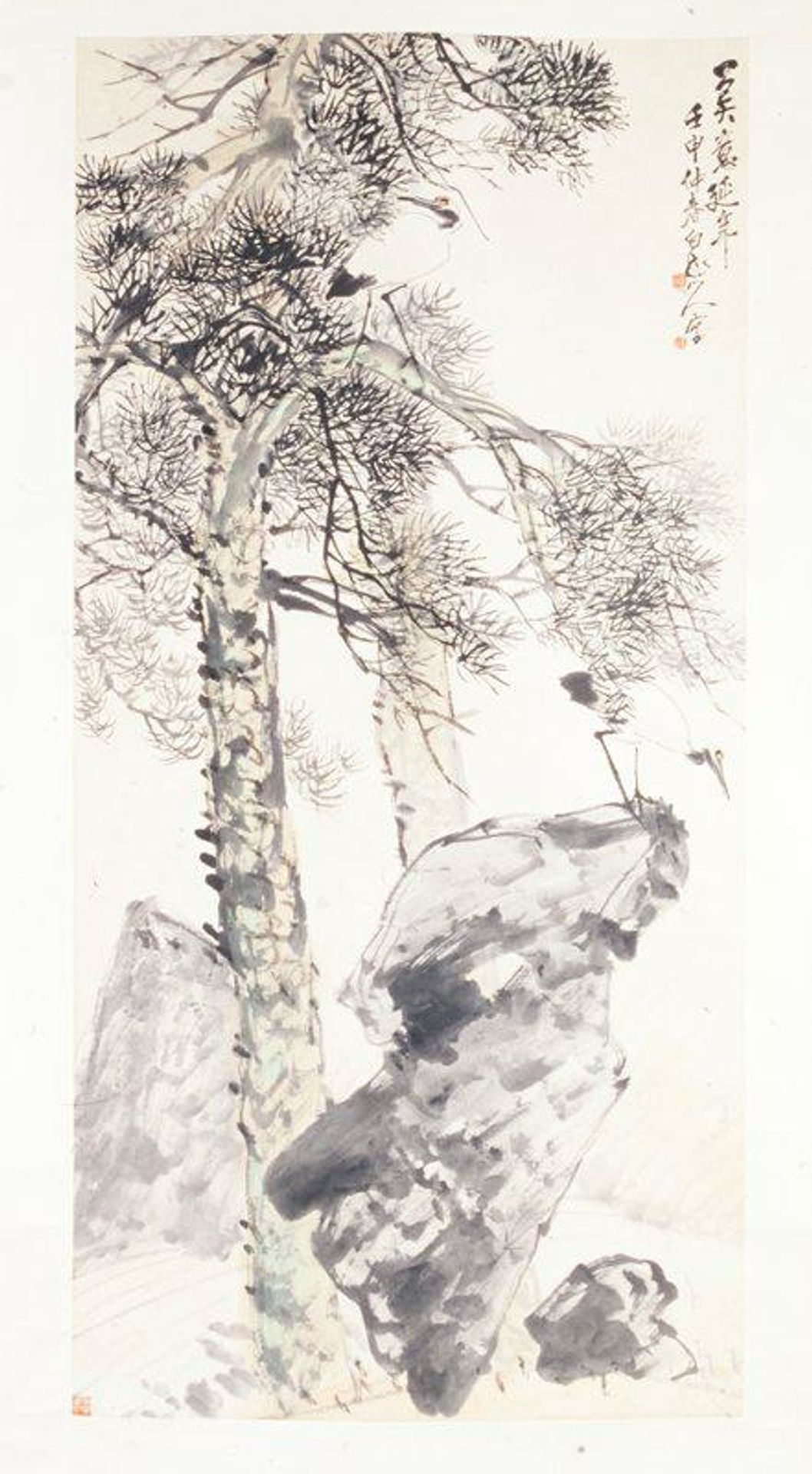 Pine and Crane by Wang Zhen