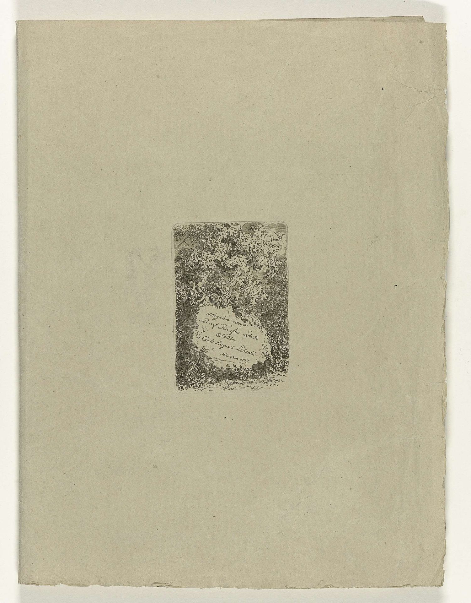 Omslag voor een serie van zestien landschappen by Carl August Lebschee