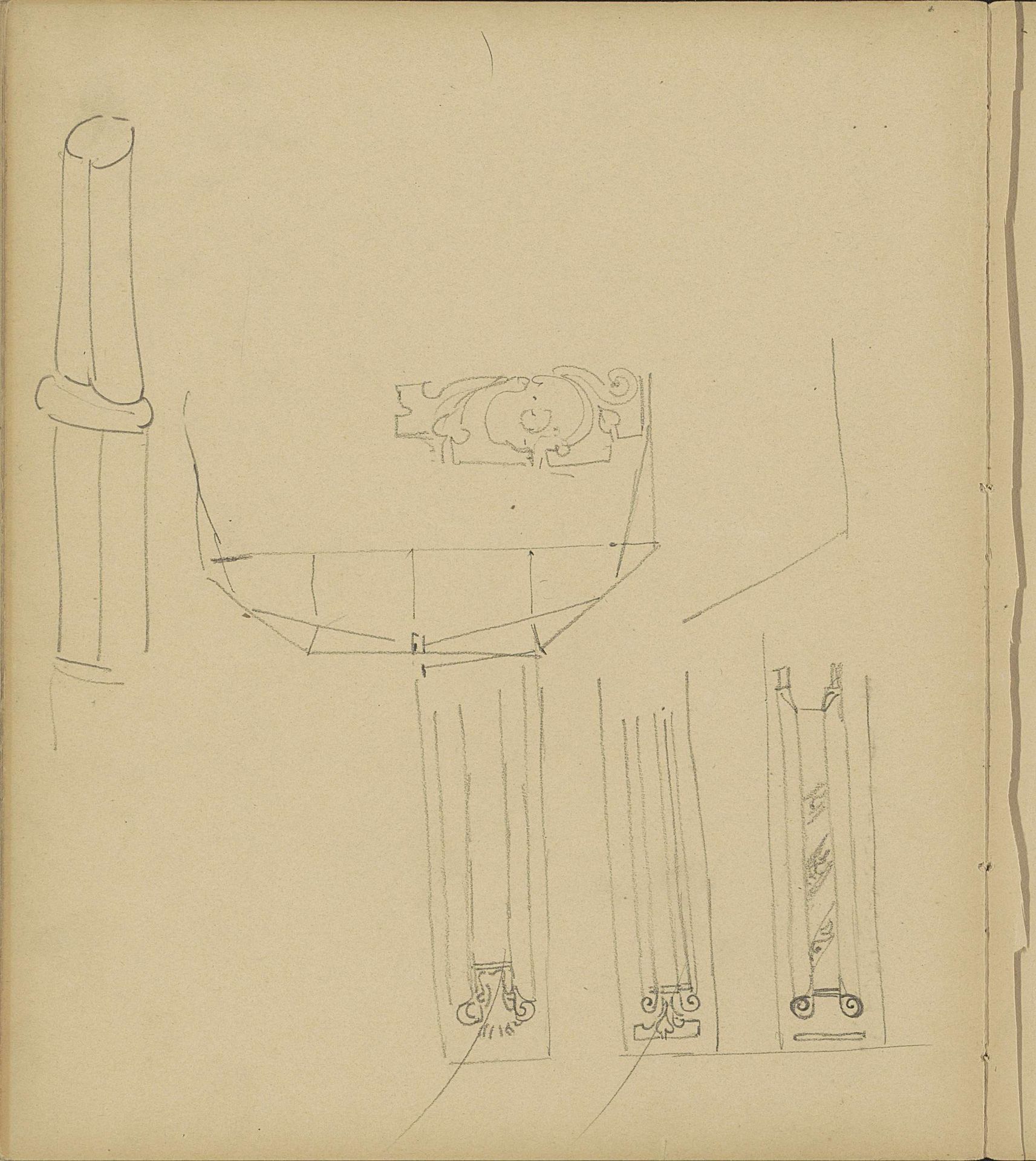 Ontwerpen voor wanddecoratie en architectuurstudies by Carel Adolph Lion Cachet