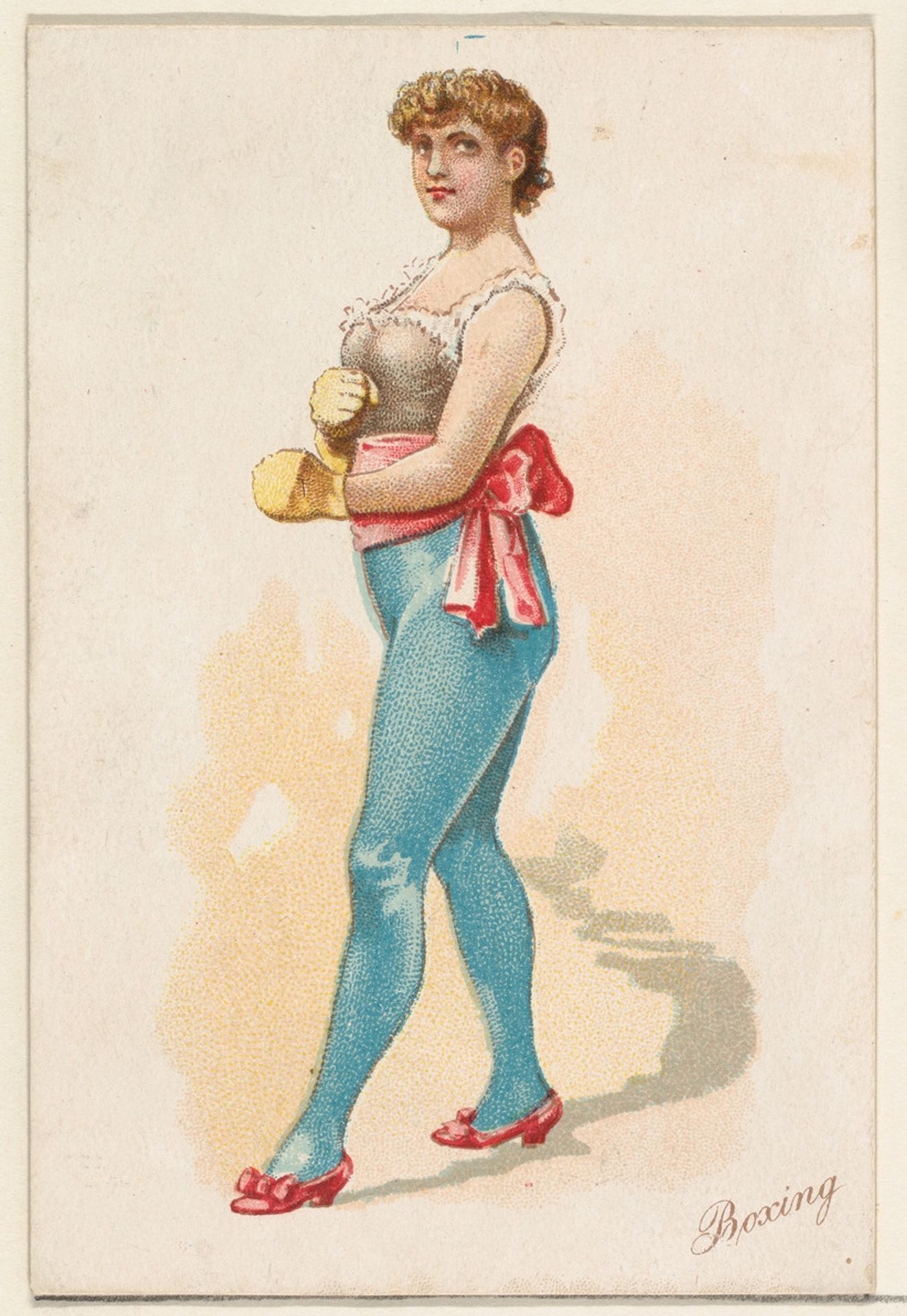 Boxing, from the Pretty Athletes series (N196) issued by Wm. S. Kimball & Co. by William S. Kimball & Company