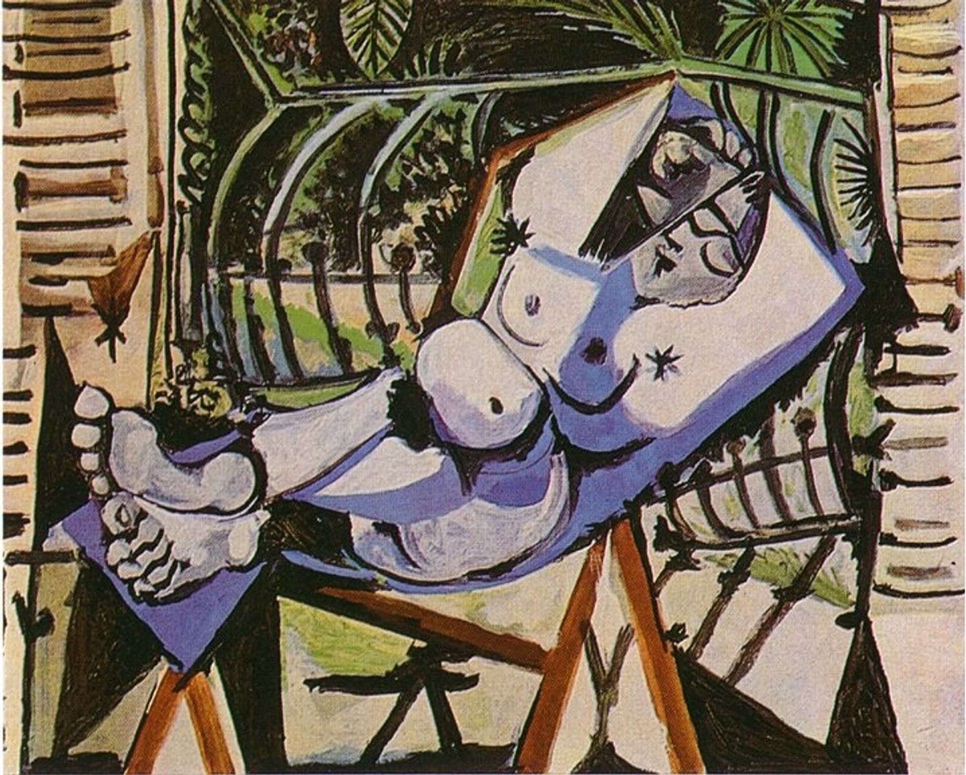 Female nude near the garden by Pablo Picasso