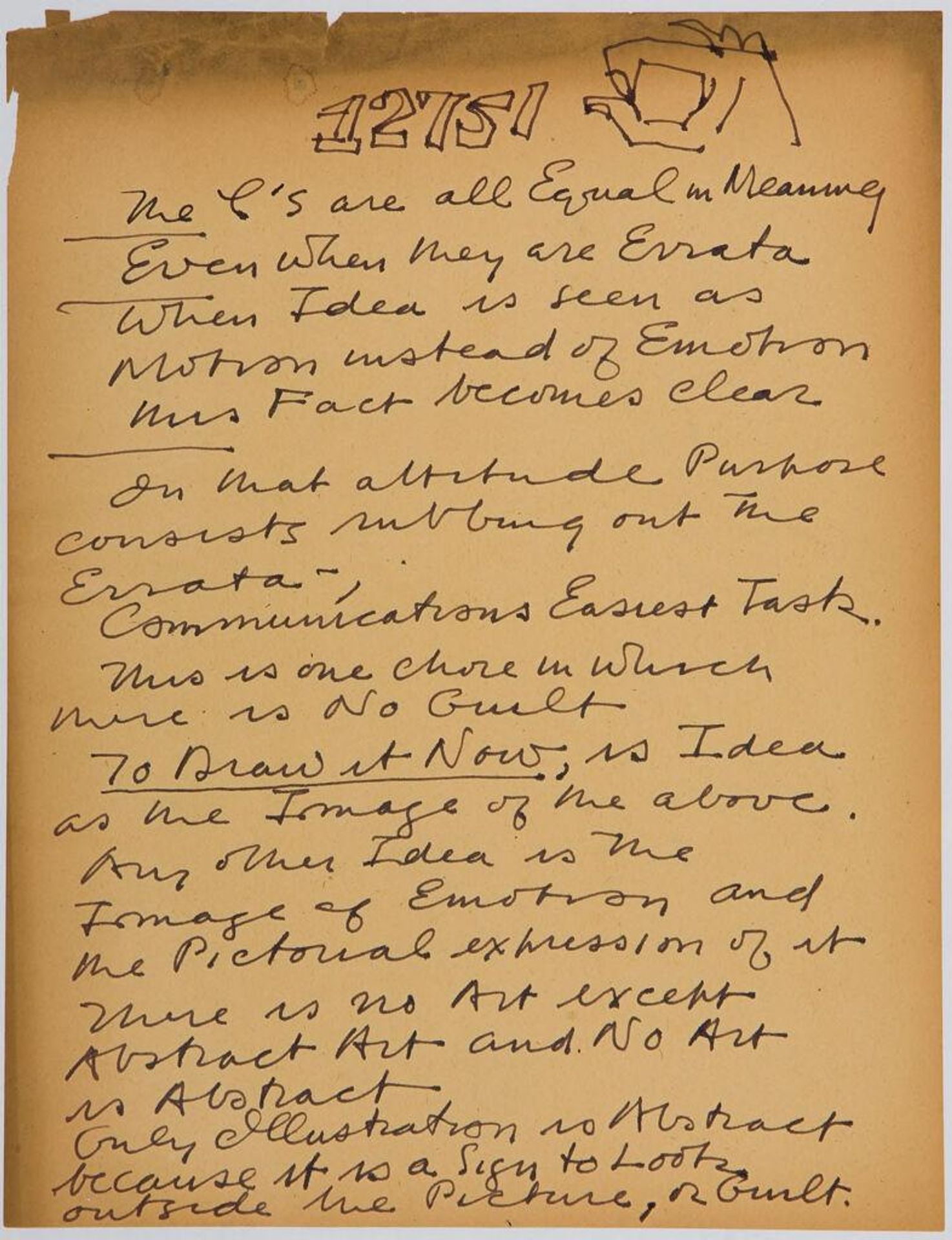 Art Theory Text with Hand by Stuart Davis